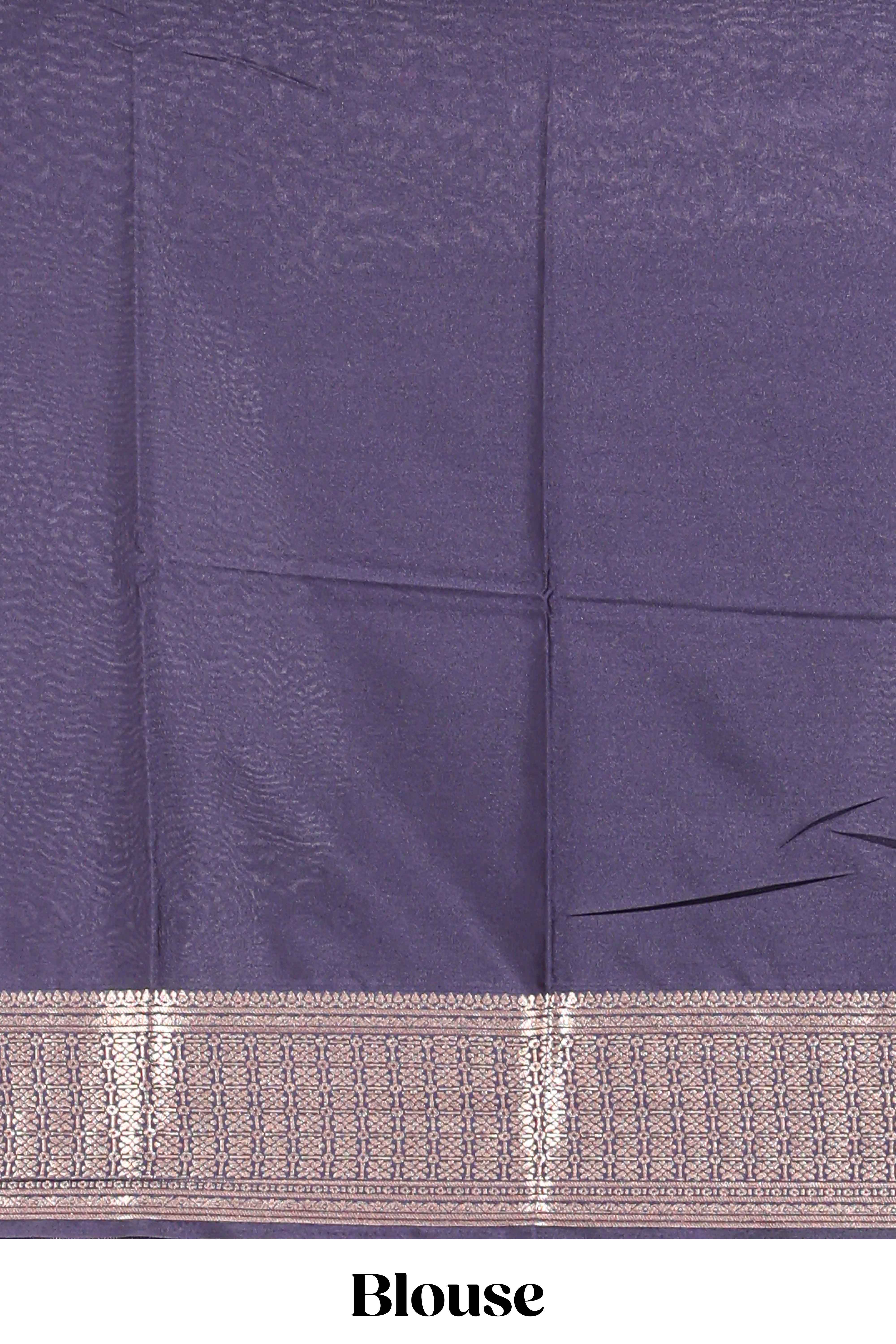 Pink zari striped dola silk saree with contrast zari border and striped pallu