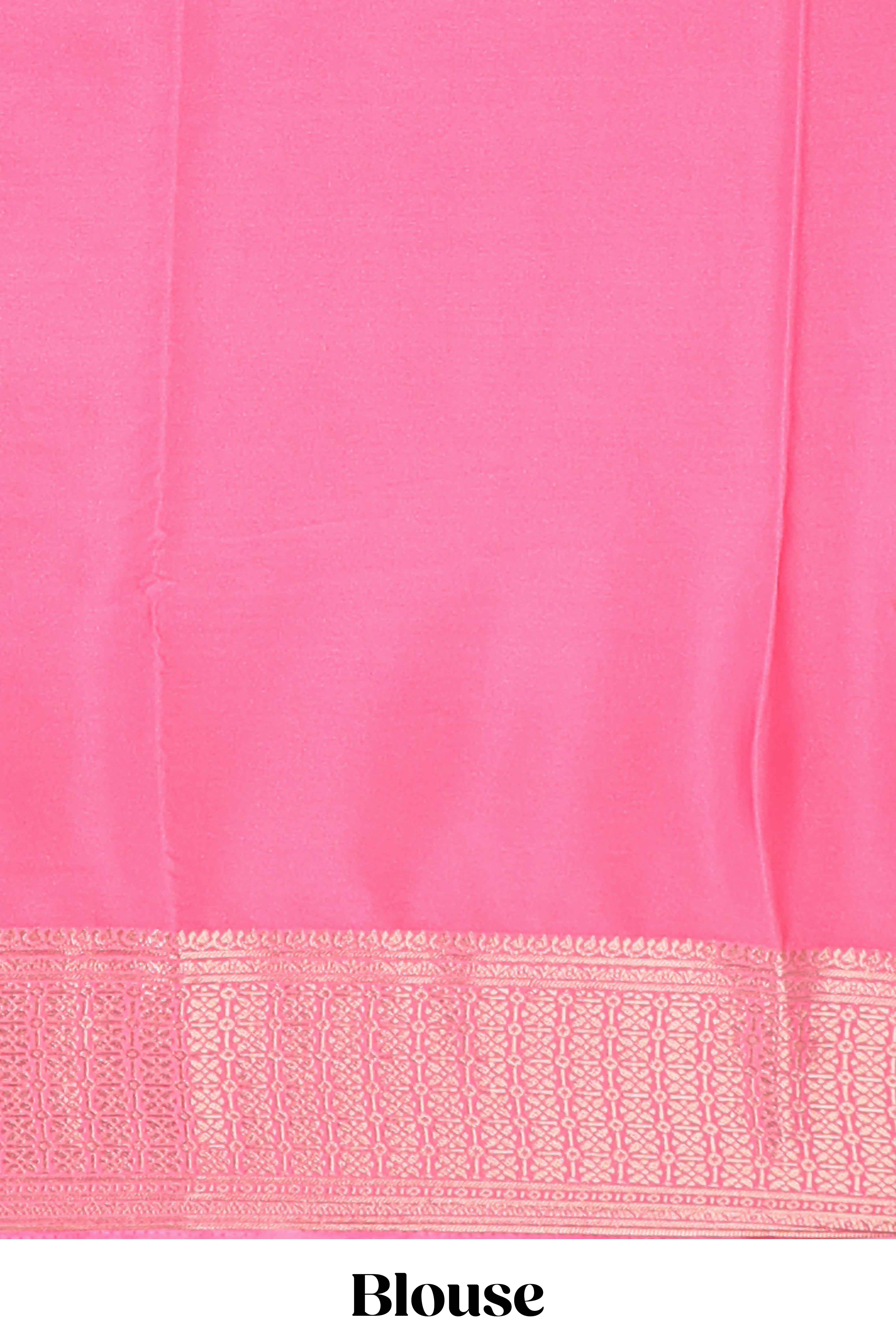 Blue zari striped dola silk saree with contrast zari border and striped pallu