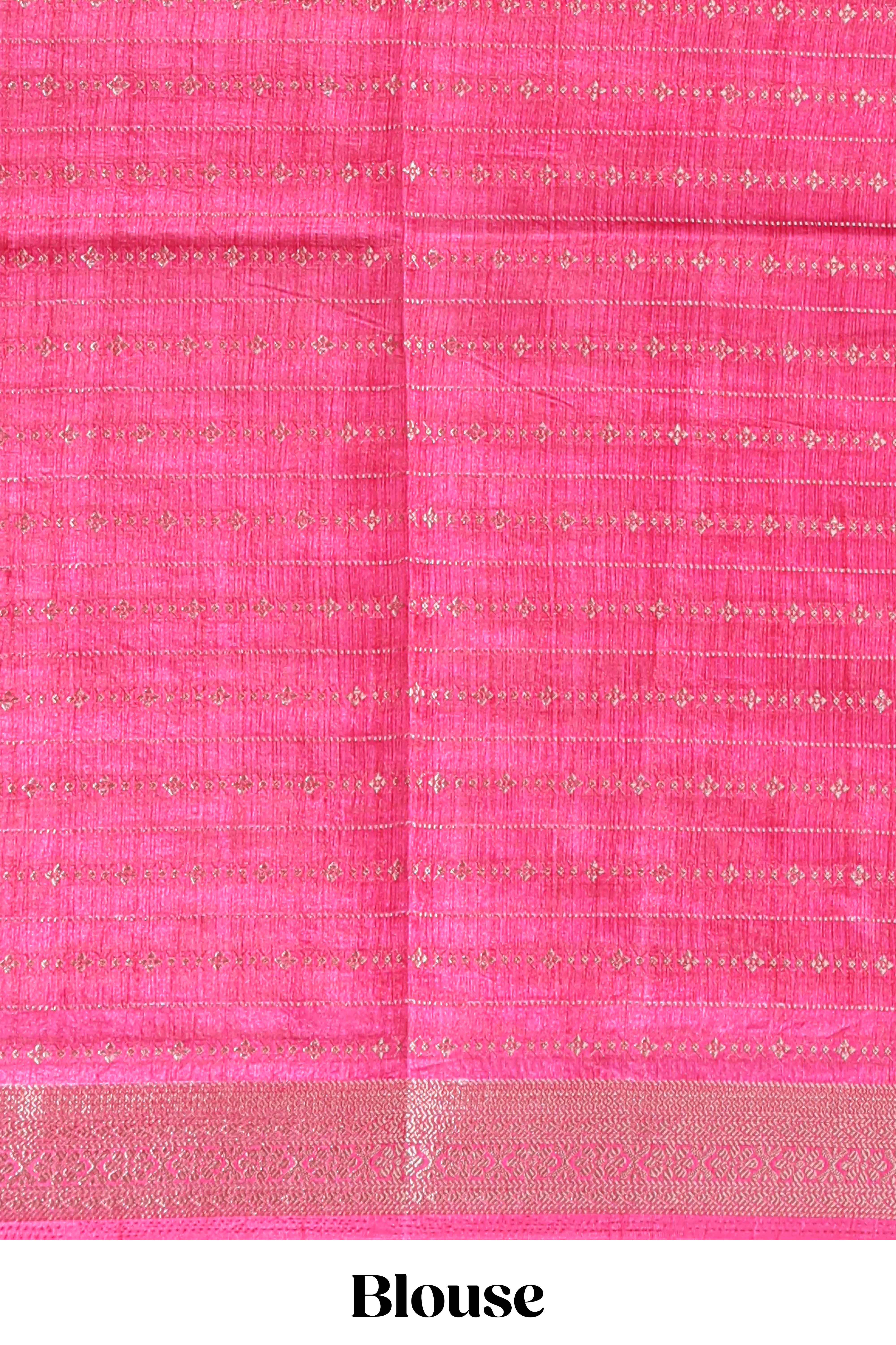 Orange zari striped dola silk saree with contrast zari border and floral printed pallu