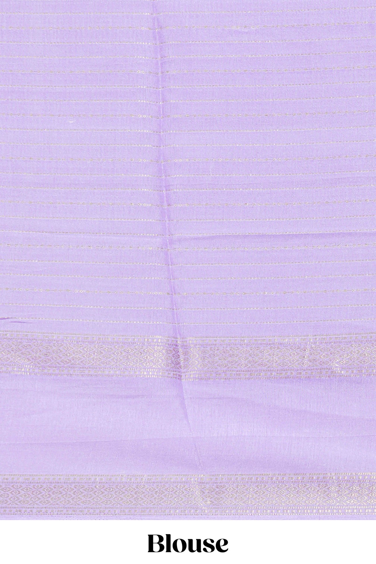Purple striped dola Saree with contrast border and blouse