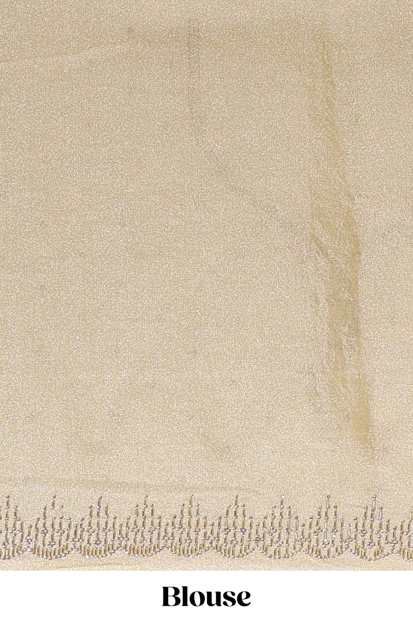 Sandal floral design stone work designer saree with self scallop border and matching blouse