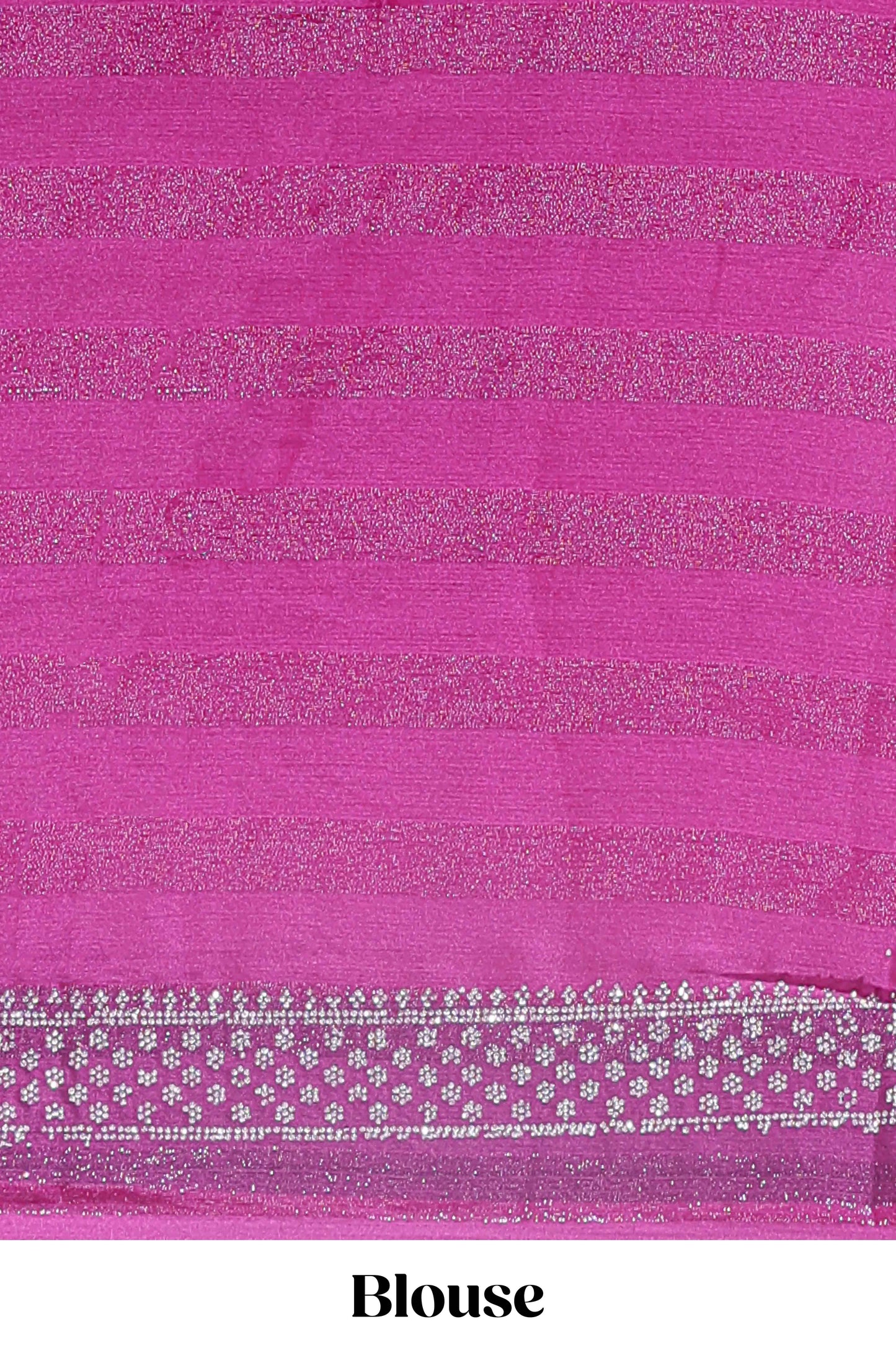 Magenta wave design stone work designer saree with self scallop border and matching blouse