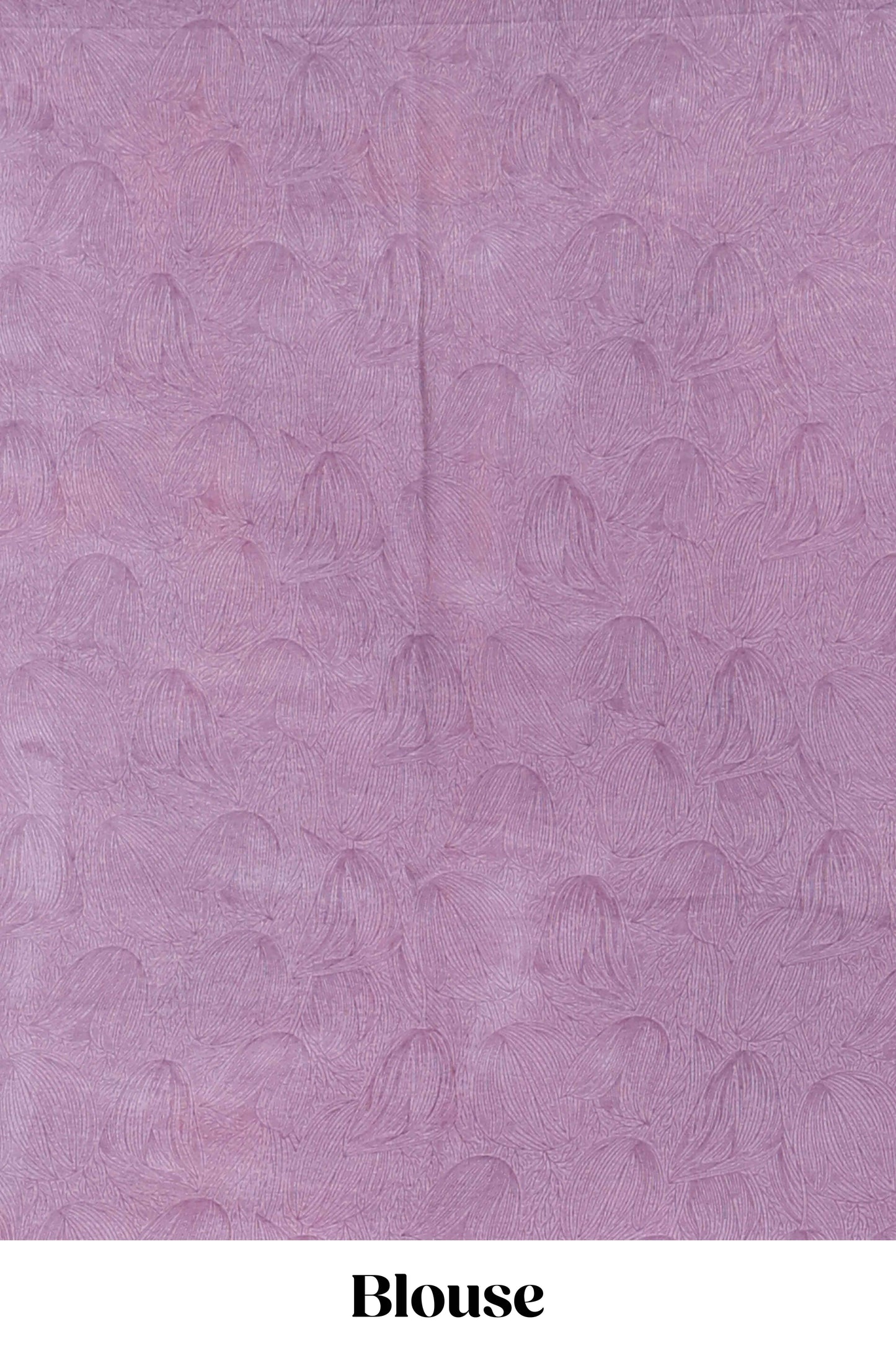 Electric lavender floral design georgette saree with self border and matching blouse
