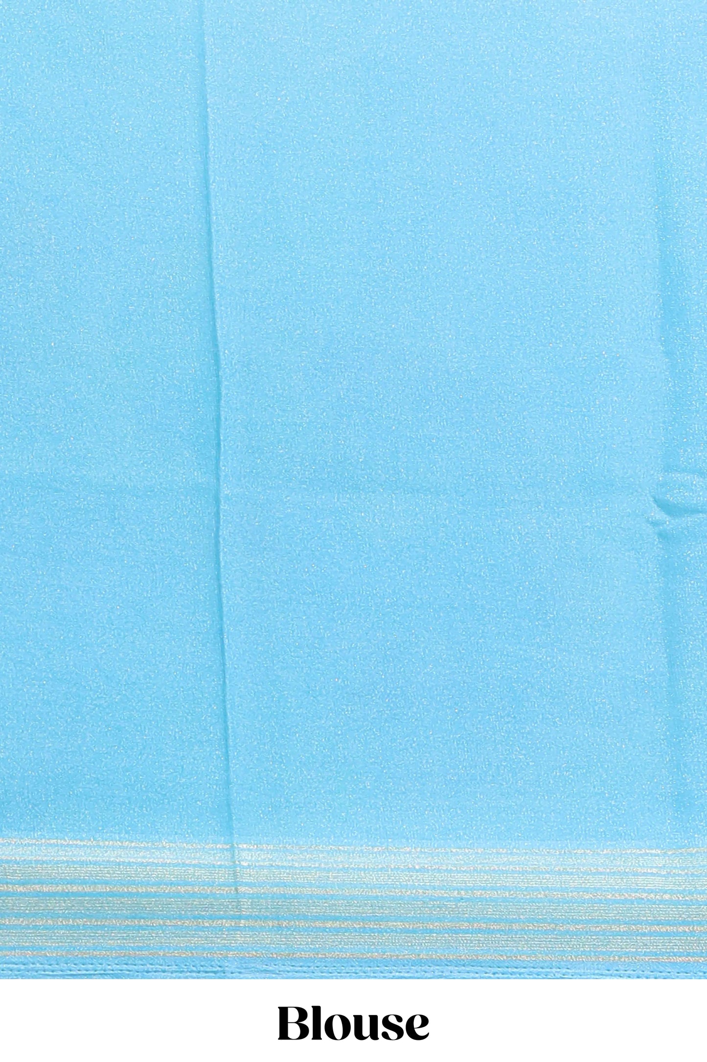 Blue floral design georgette saree with self border and matching blouse