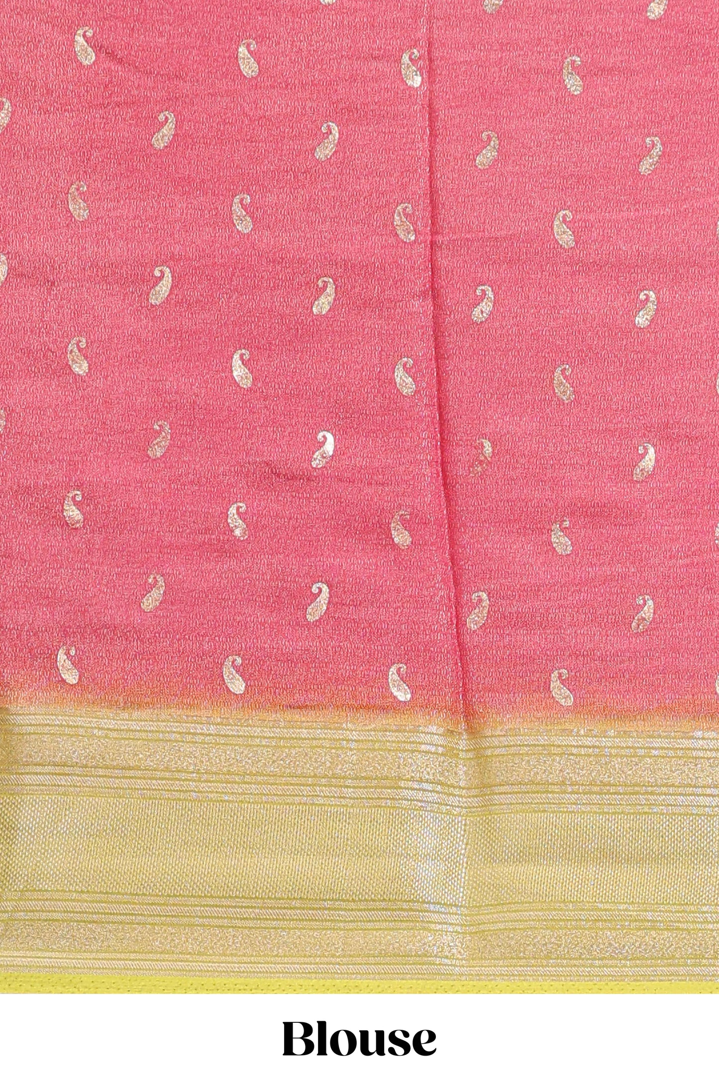 Pink floral design georgette saree with contrast border and motifs blouse