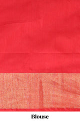 Mustard ikkat style motifs design ikkat cotton saree with contrast zari design border and plain blouse
