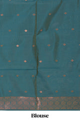 Mustard geometric & elephant motifs design ikkat cotton saree with contrast elephant design border and zari motifs blouse