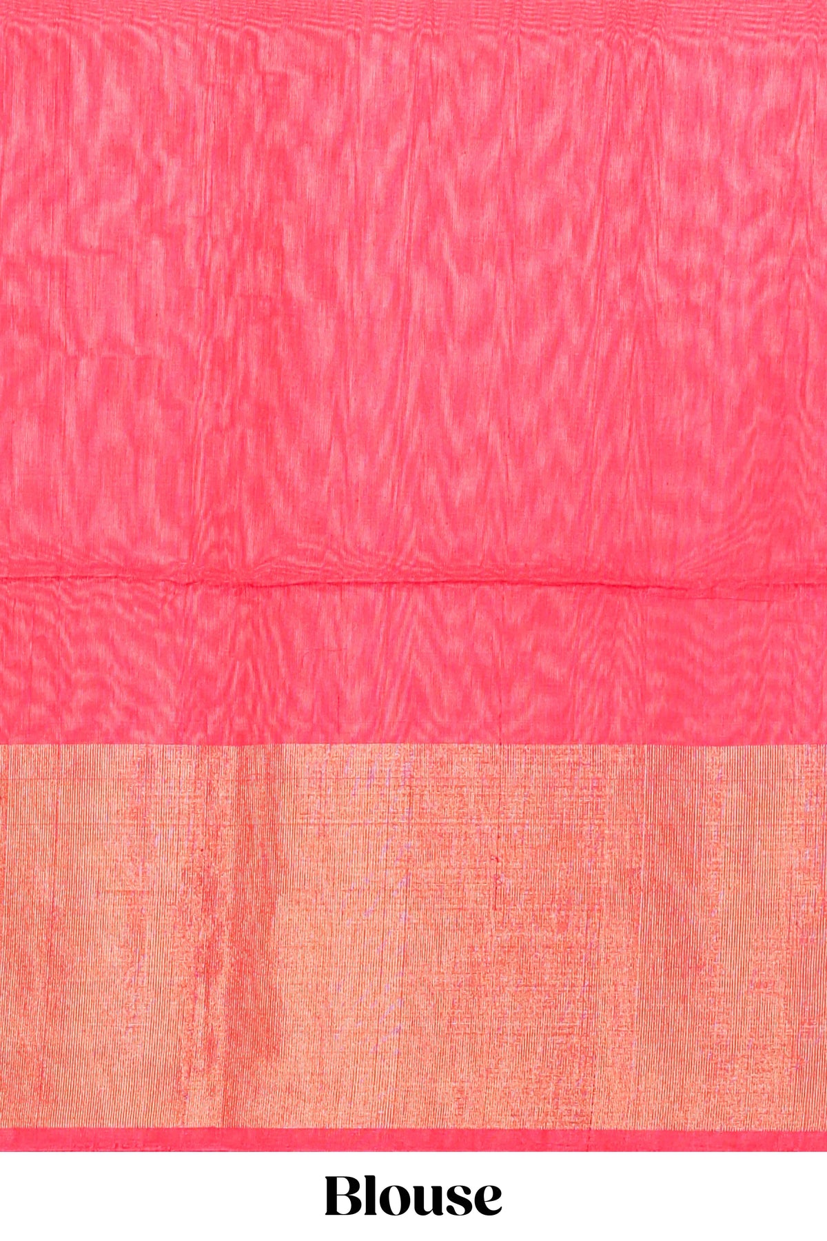 Blue geometric design ikkat cotton saree with contrast border and blouse