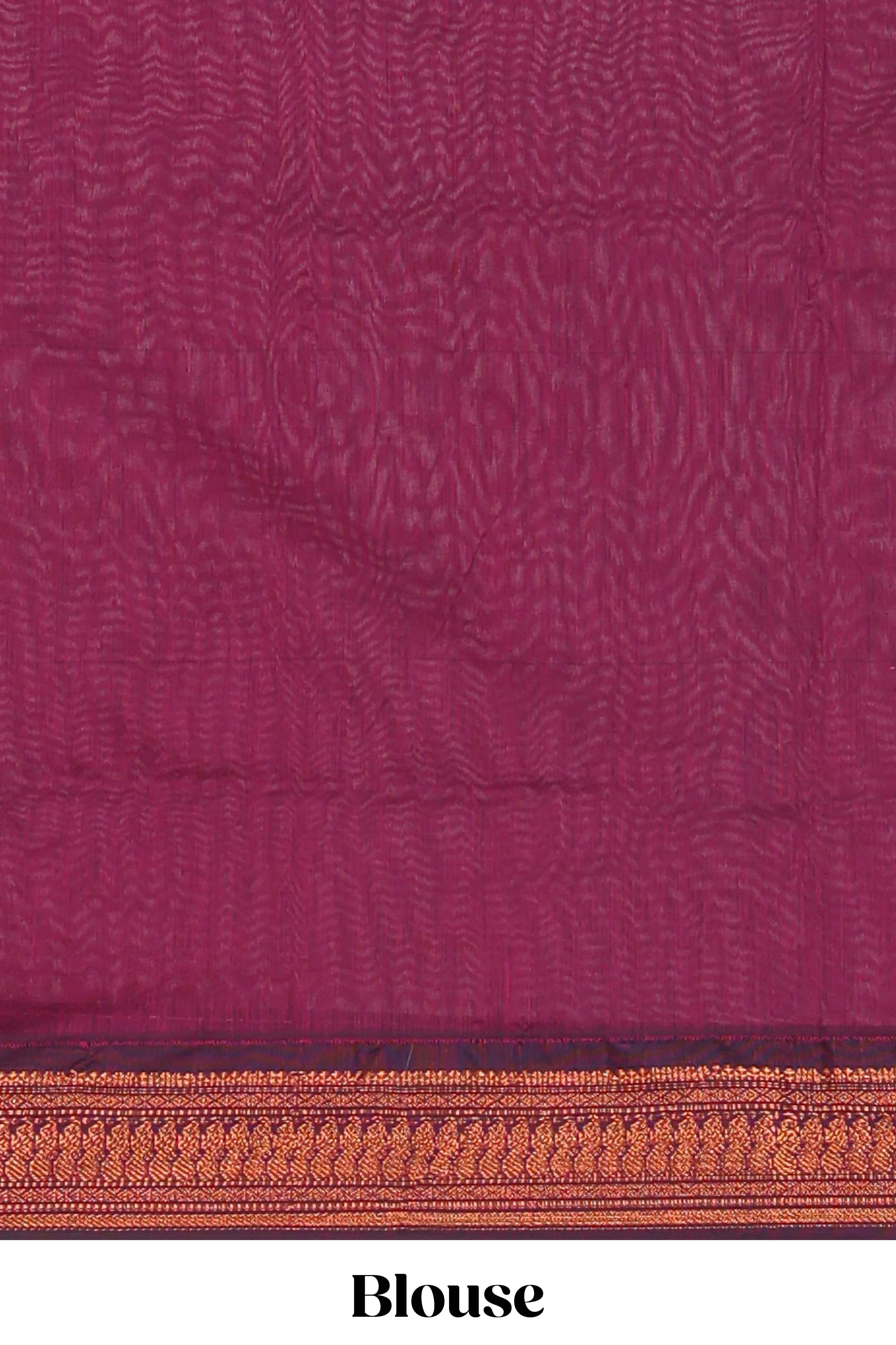 Green floral motifs design kalyani cotton saree with contrast border and blouse
