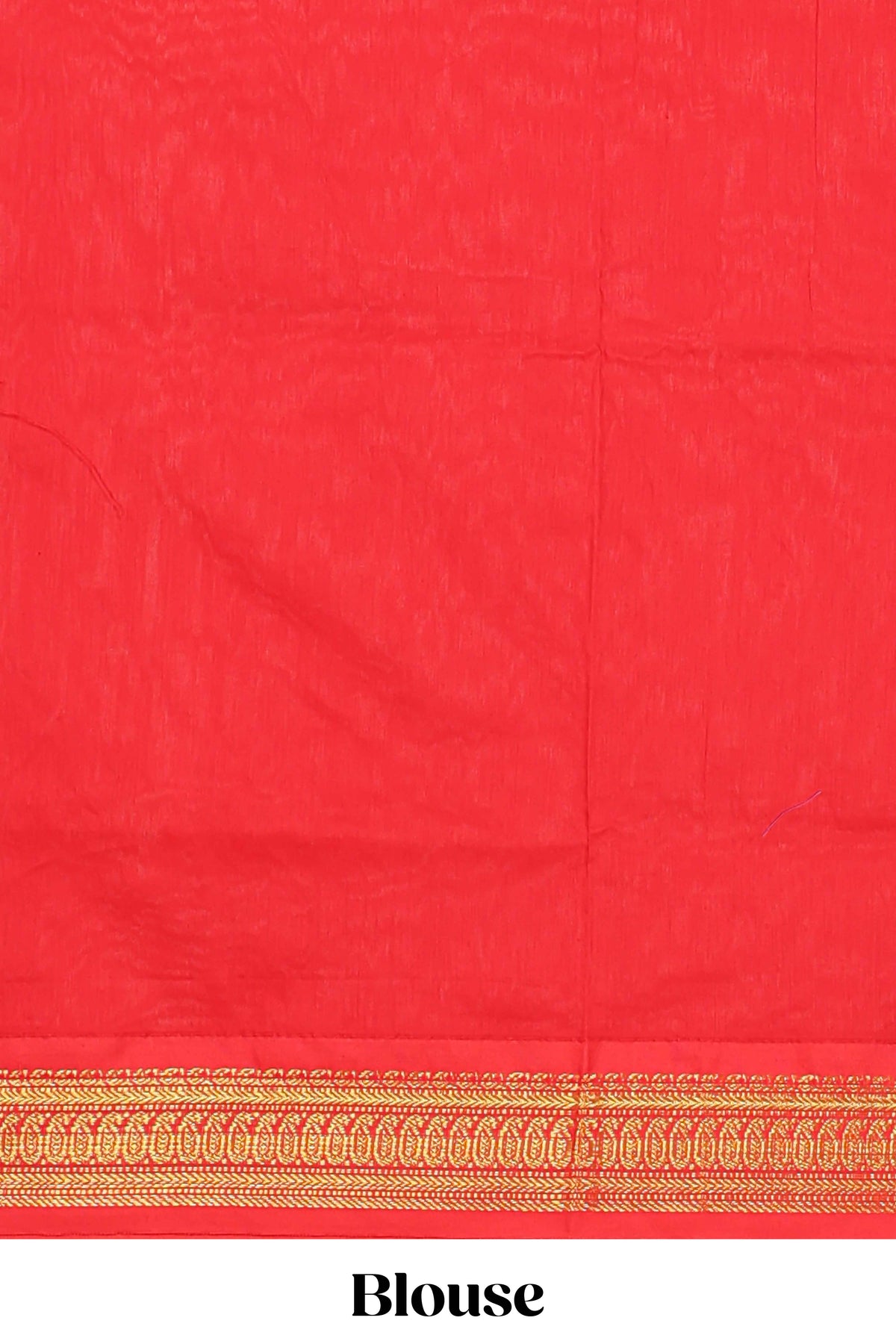 Orange floral motifs design kalyani cotton saree with contrast border and blouse