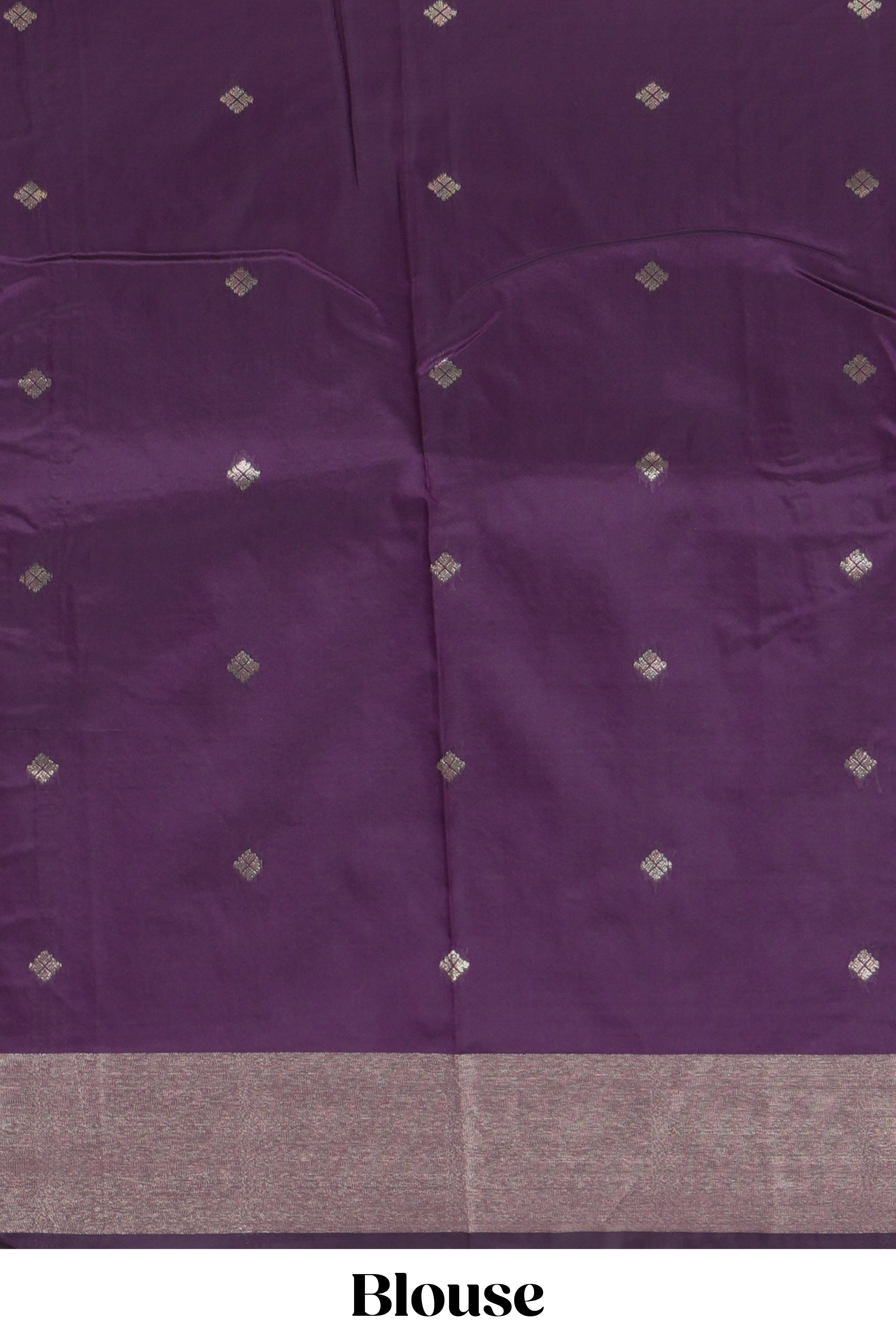 Orange checked zari design kathan silk saree with contrast temple zari border and motifs blouse
