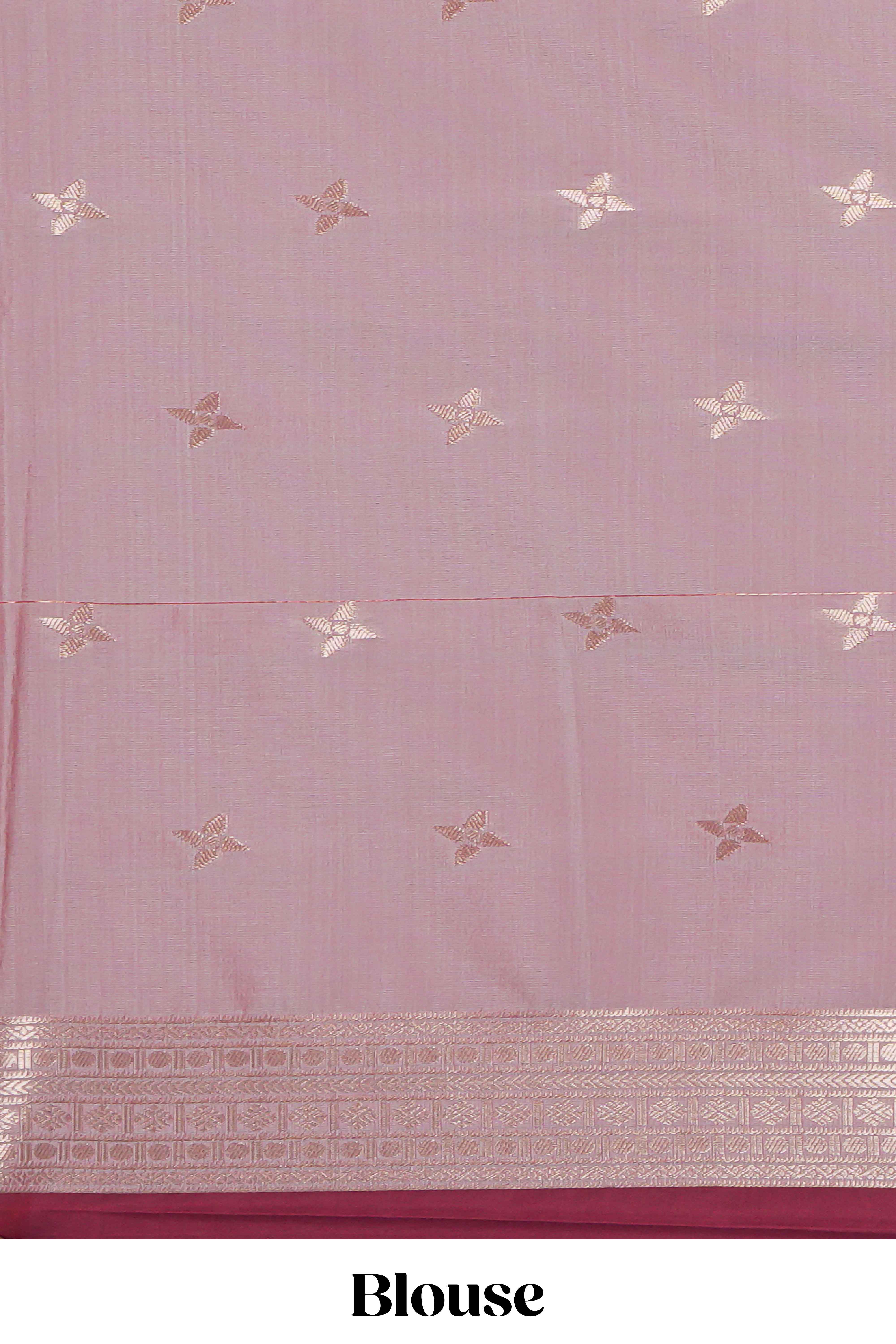 Maroon zari motifs design kathan silk saree with contrast zari borders and motifs blouse