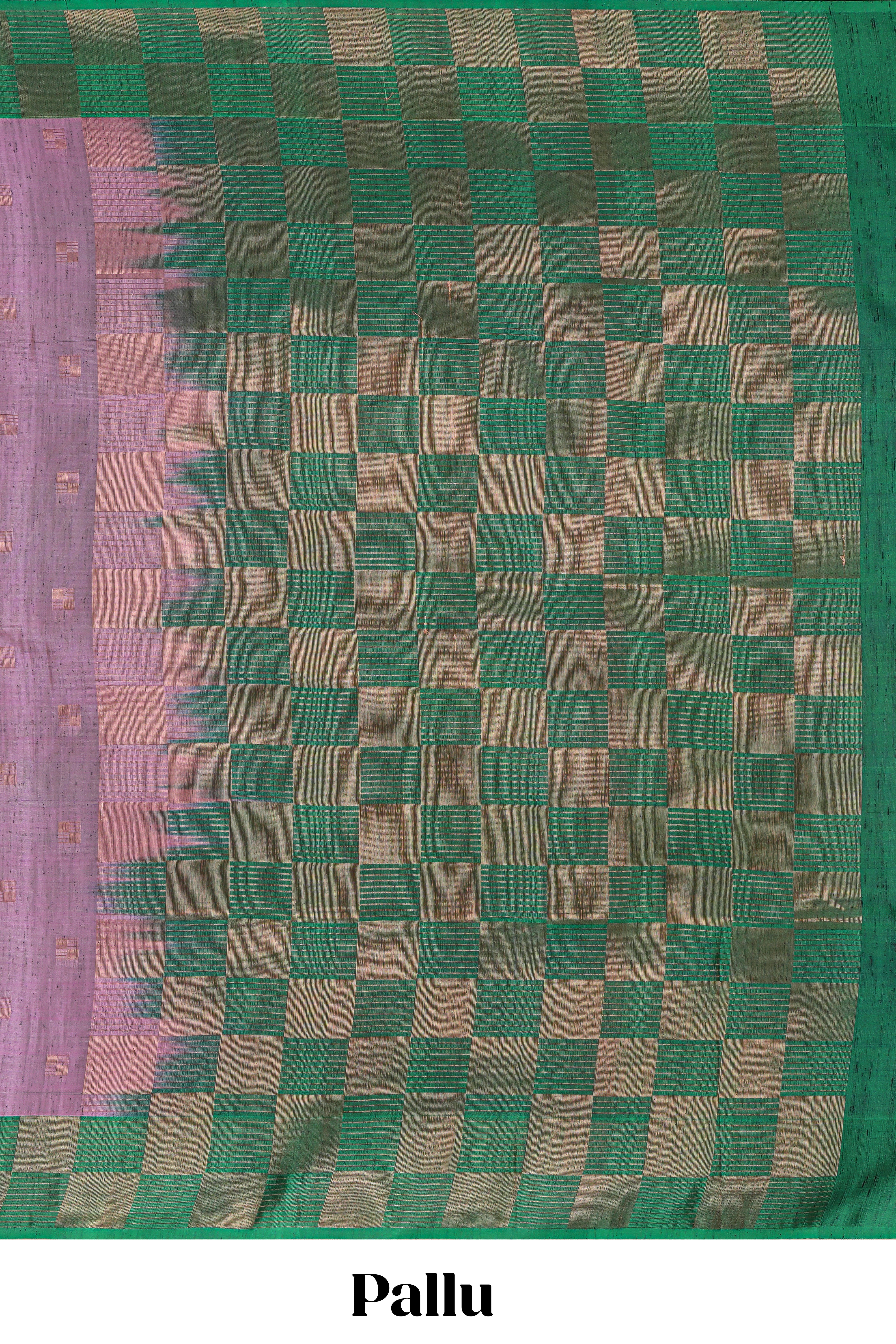Sky magenta zari motifs design kathan silk saree with contrast border and zari checked pallu