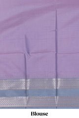Pink geometric zari motifs design kathan silk saree with contrast border and matching blouse