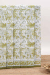 Cream floral design kota cotton saree with self border and matching print blouse