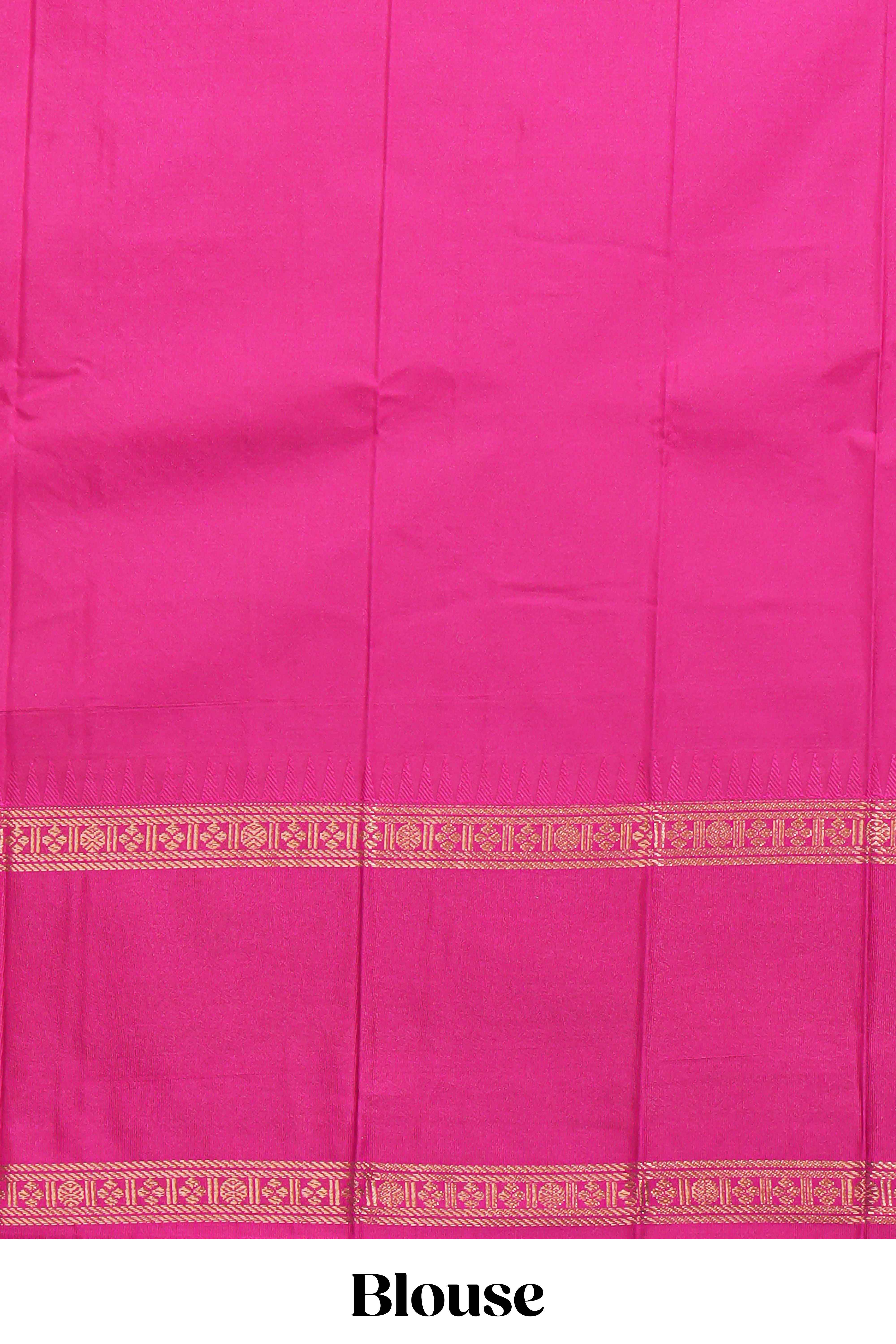 Green color kotta cotton saree with copper zari floral buttas a rich zari border and woven zari pallu with matching blouse piece