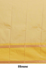 Rama green kotta cotton saree with zari floral buttas a rich zari border and woven zari pallu with matching blouse piece