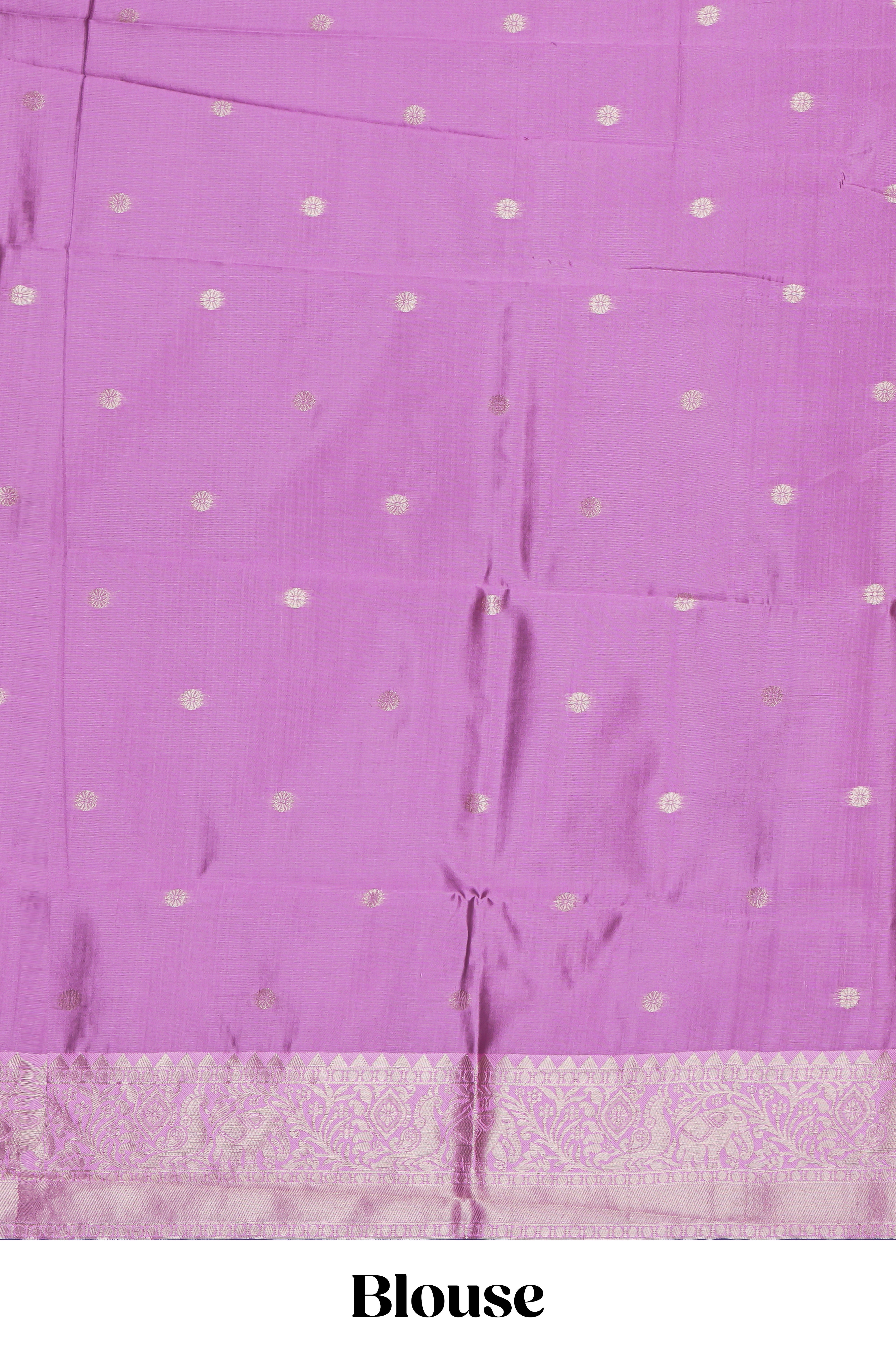 Blue striped zari motifs design kota cotton saree with contrast zari border and motifs blouse