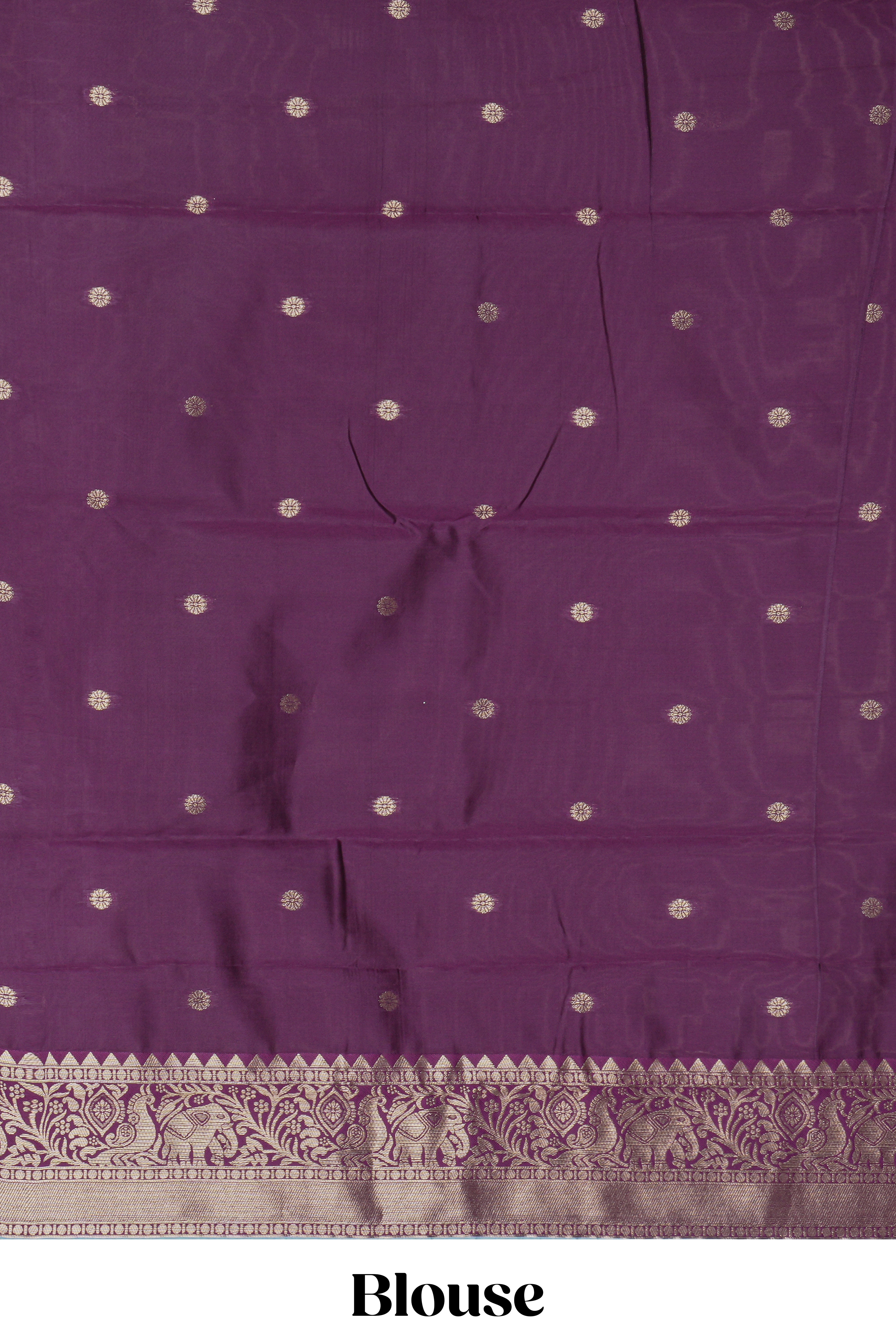 Light blue striped zari motifs design kota cotton saree with contrast zari border and motifs blouse
