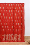 Orange paithani design motifs kota cotton saree with self border with beautiful palak motifs and contrast blouse