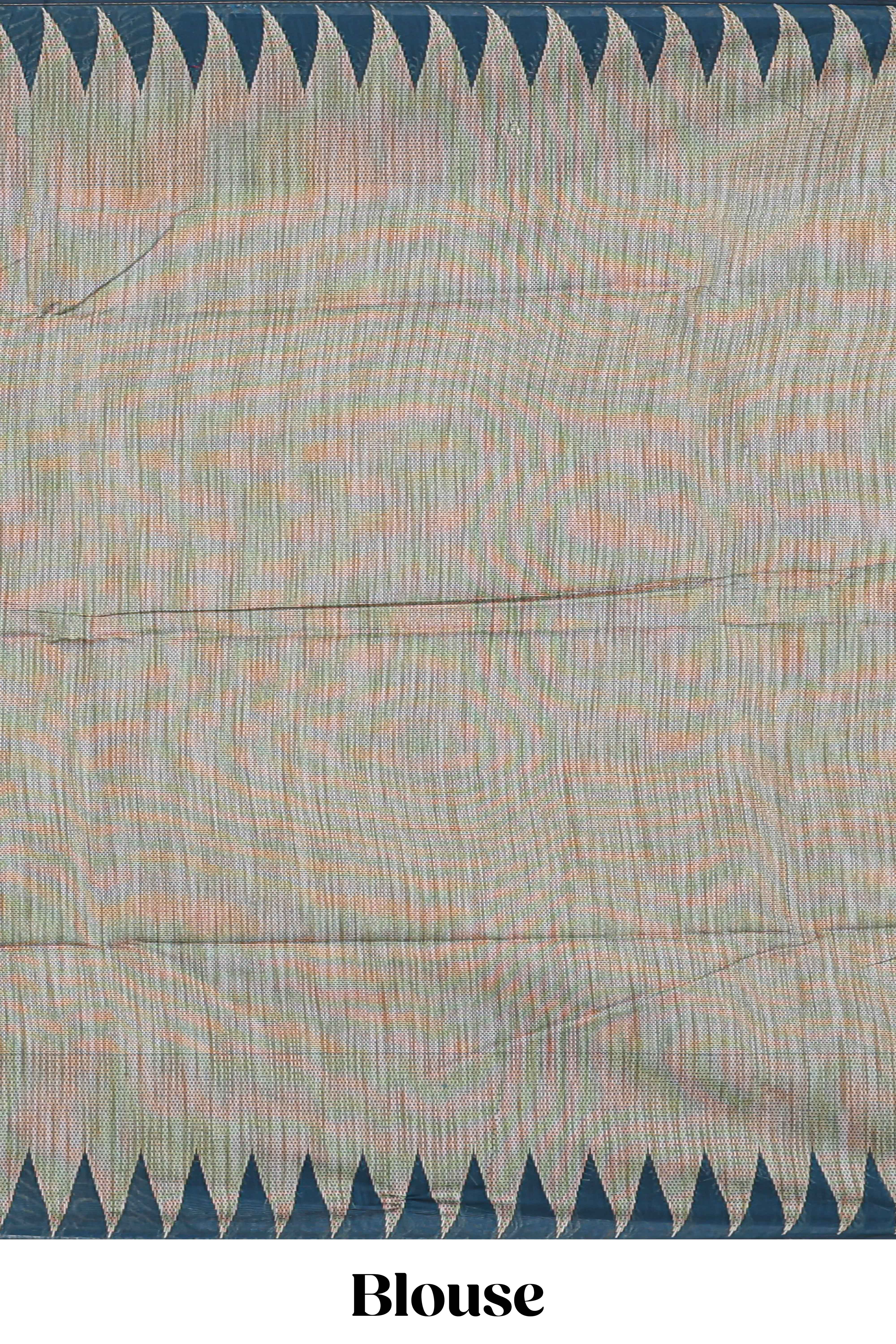 Deep teal blue paithani design motifs kota cotton saree with self border with beautiful palak motifs and contrast blouse