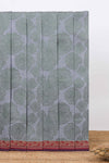Grey floral design kovai cotton saree with contrast border and matching blouse