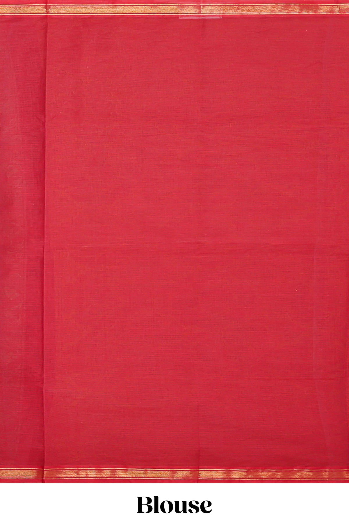 Red shade floral designed kovai cotton saree with self zari border and matching blouse