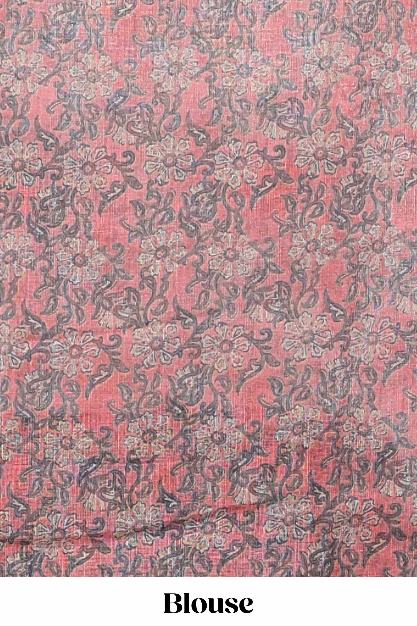 Beige linen cotton saree with red shibori print, self zari border and floral design pallu