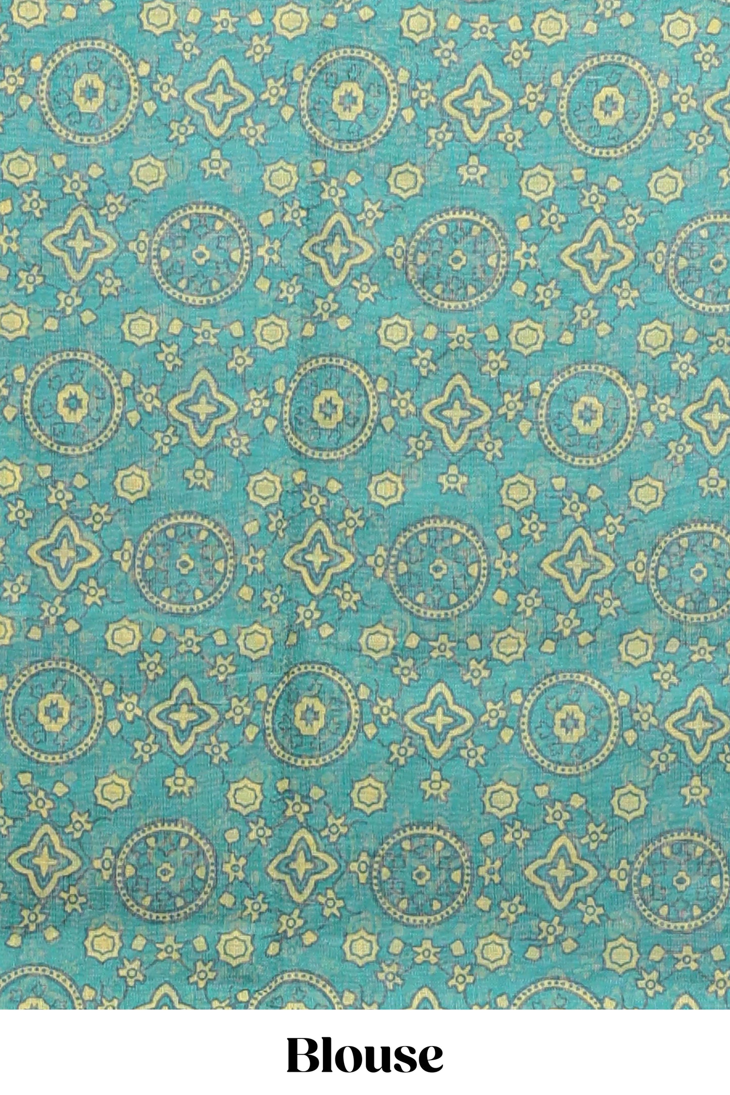 Yellow shibori design linen cotton saree with contrast zari border and printed blouse