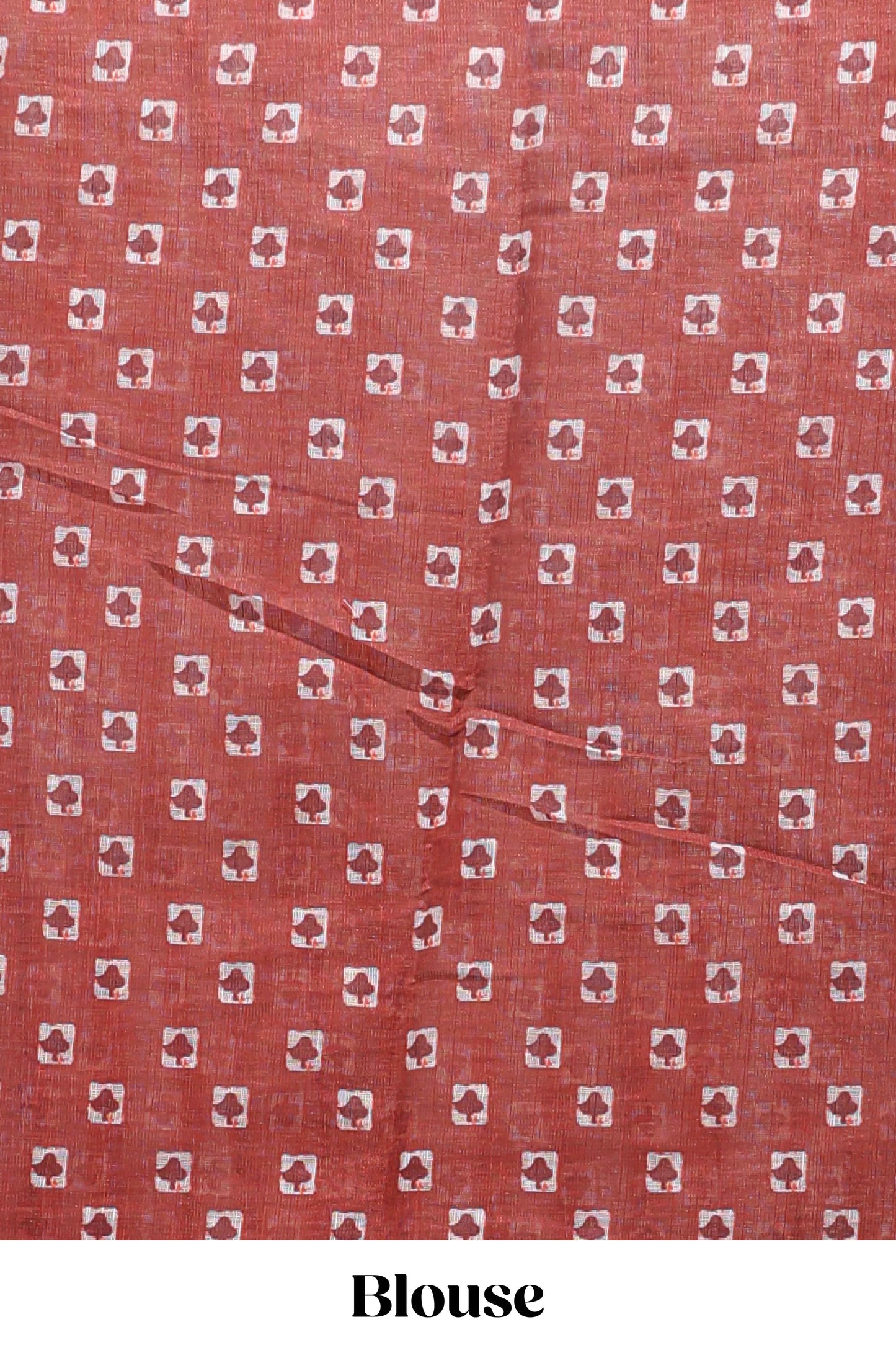 Orange striped leheriya print linen cotton saree with self border and matching blouse