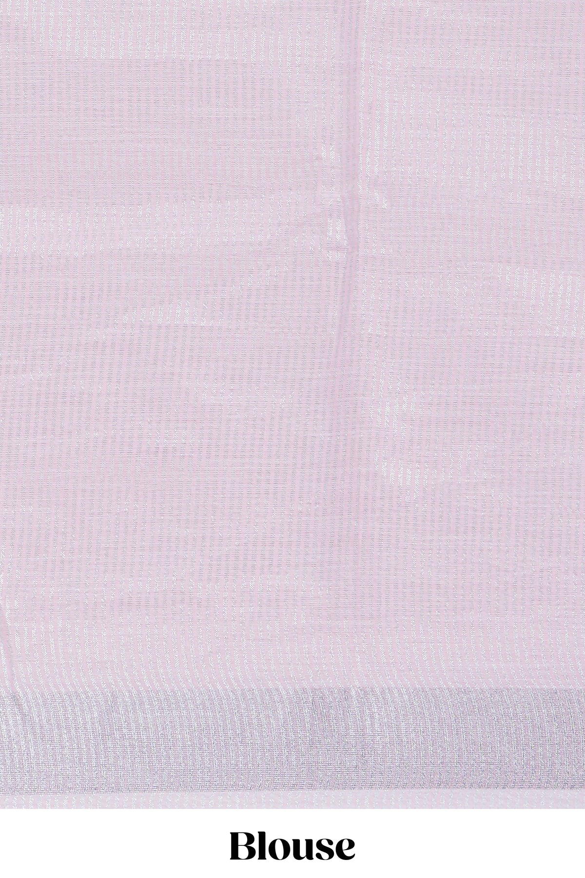 Light pink floral designed linen cotton saree with self border and matching blouse