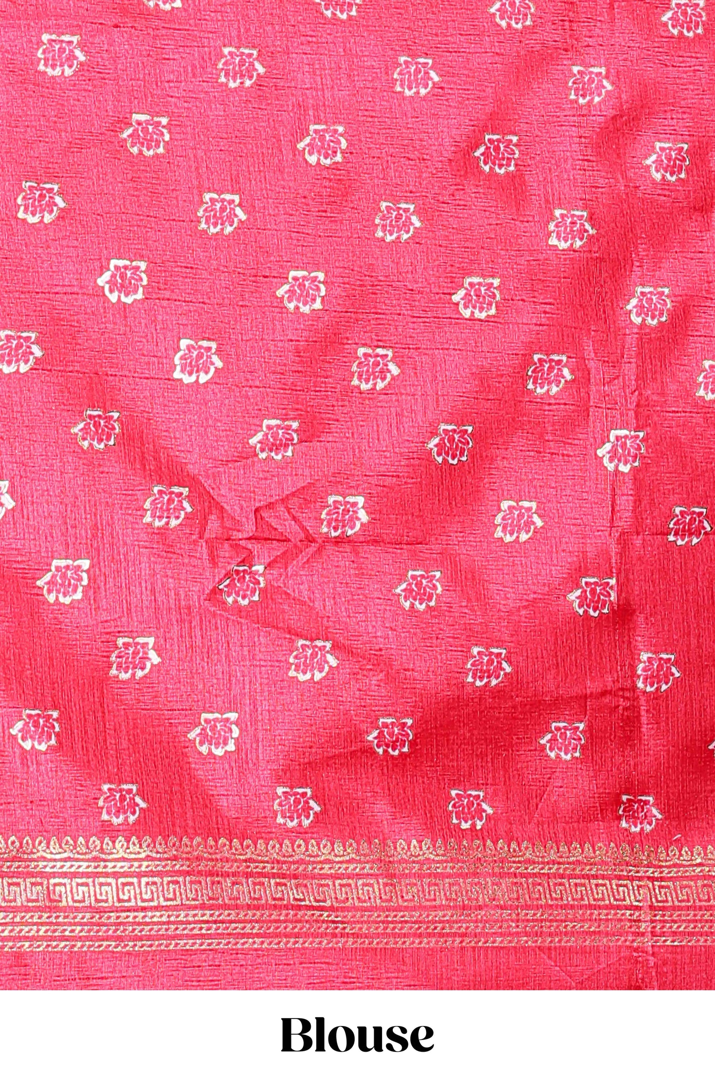 Pink dola silk floral printed lehenga with matching blouse and dhavani