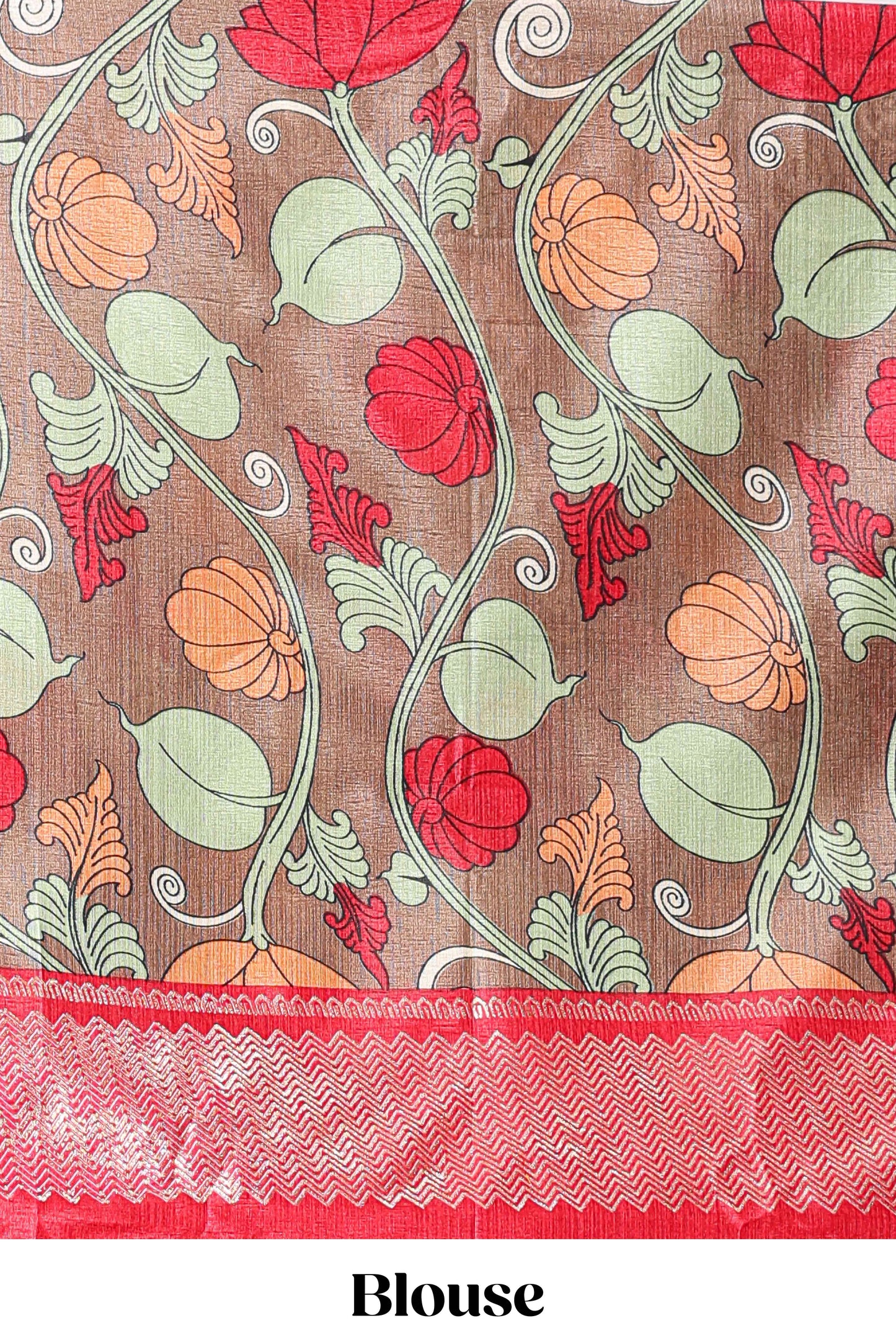 Turquoise blue dola silk birds and floral printed lehenga with contrast blouse and dhavani