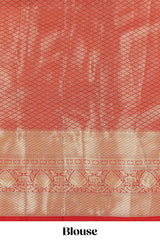 Lavender jacquard floral design half saree with contrast zari border and dhavani