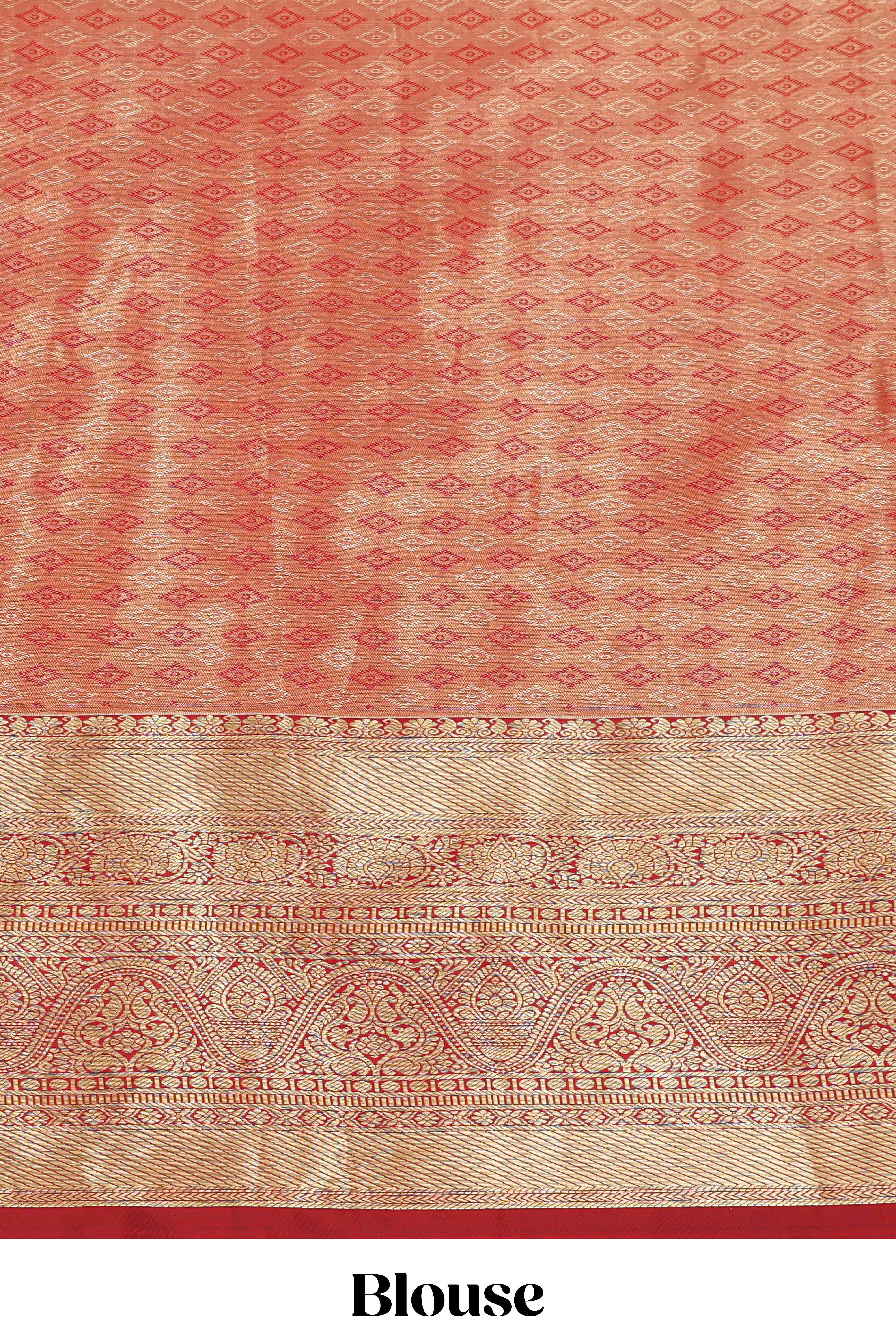 Green lavender jacquard floral zari design half saree with contrast zari border and dhavani