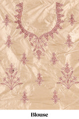Beautiful satinlehenga adorned with intricate embroidery Paired with a contrast chiffon shawl