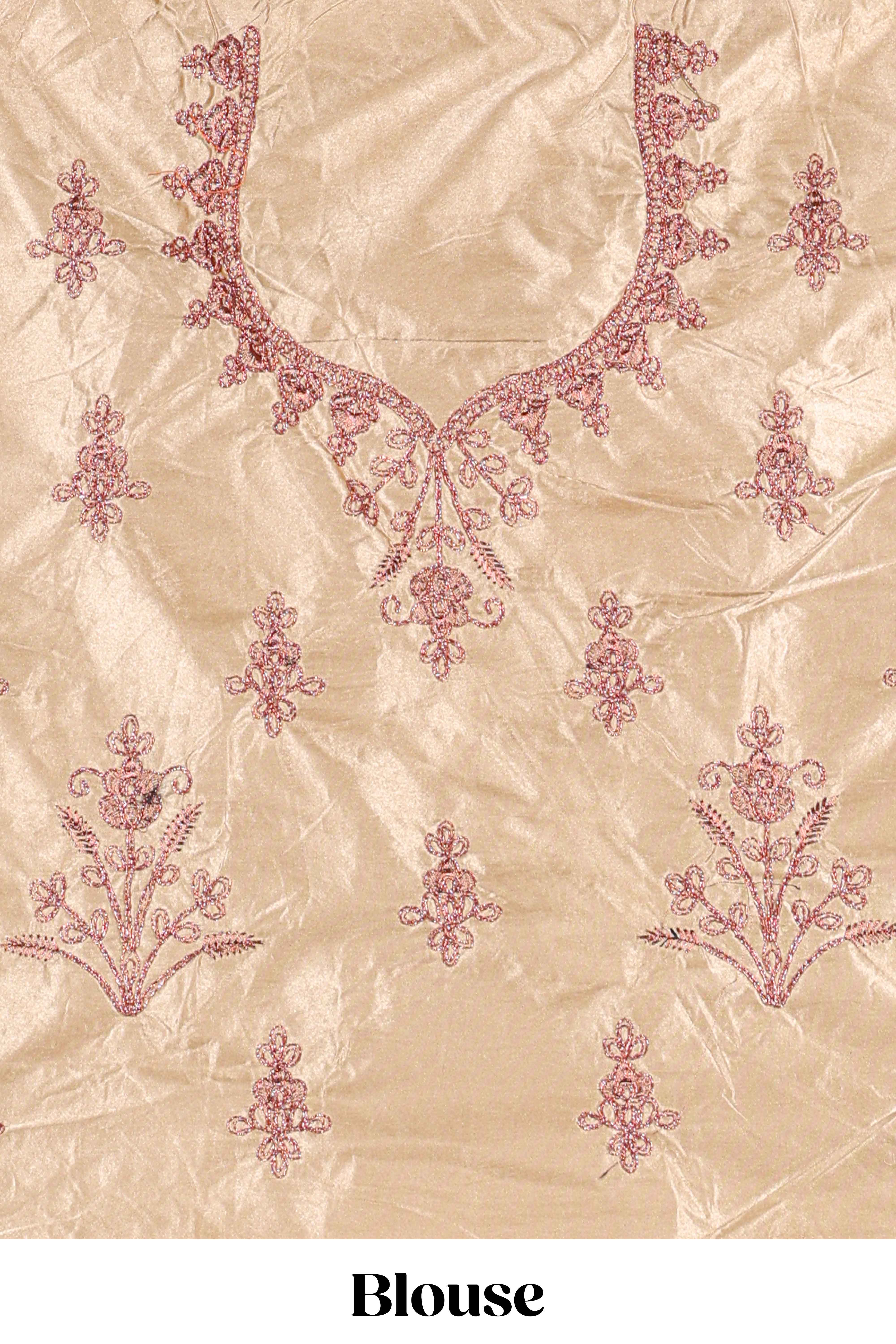 Beautiful satinlehenga adorned with intricate embroidery Paired with a contrast chiffon shawl