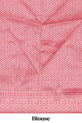 Rani pink tissue lehenga featuring intricate thread weaving details with a beautiful contrast border Paired with a brocadeshawl