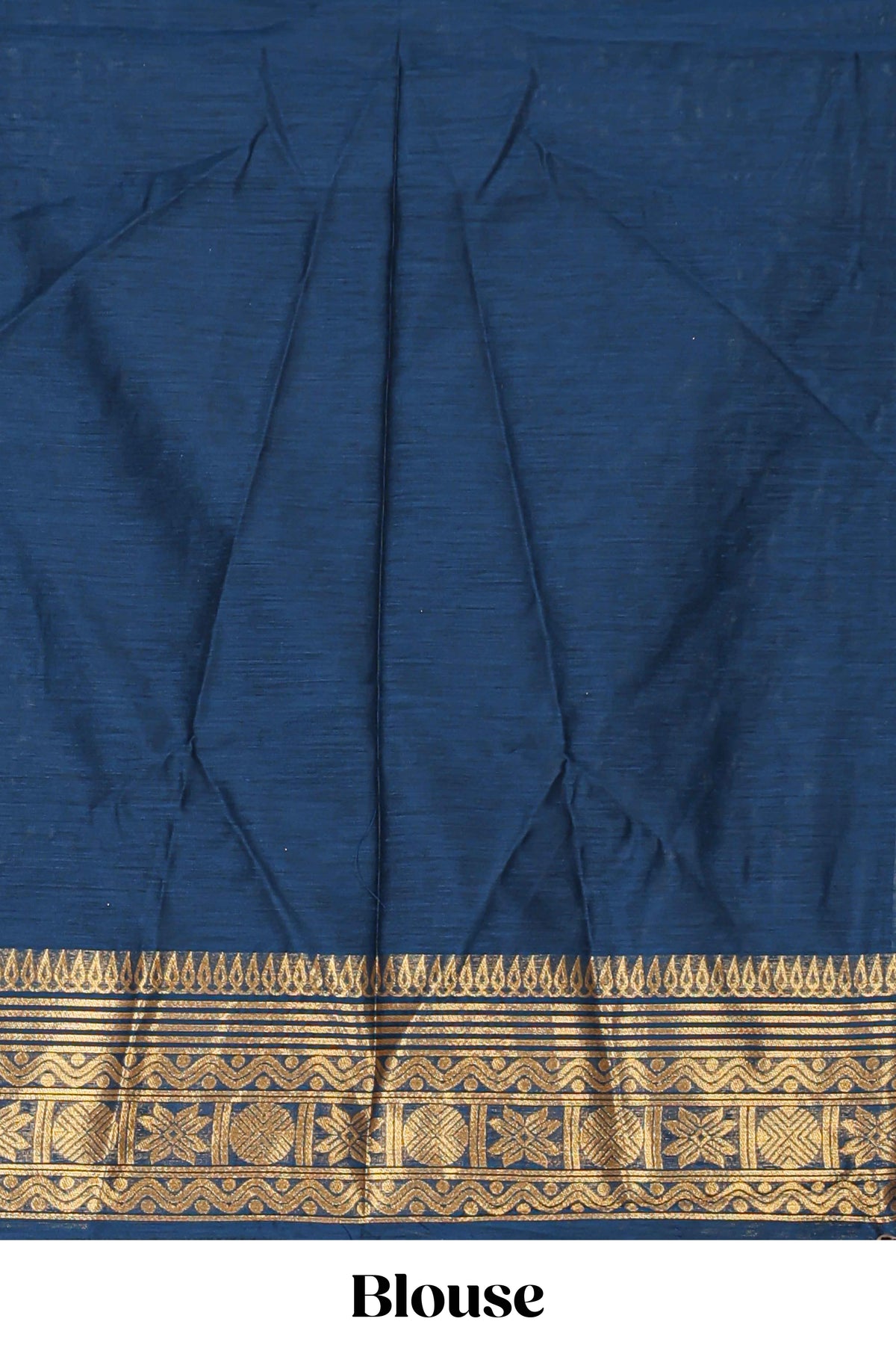 Light blue shade plain lehanga featuring contrasting zari border and blouse paired with dark blue shawl