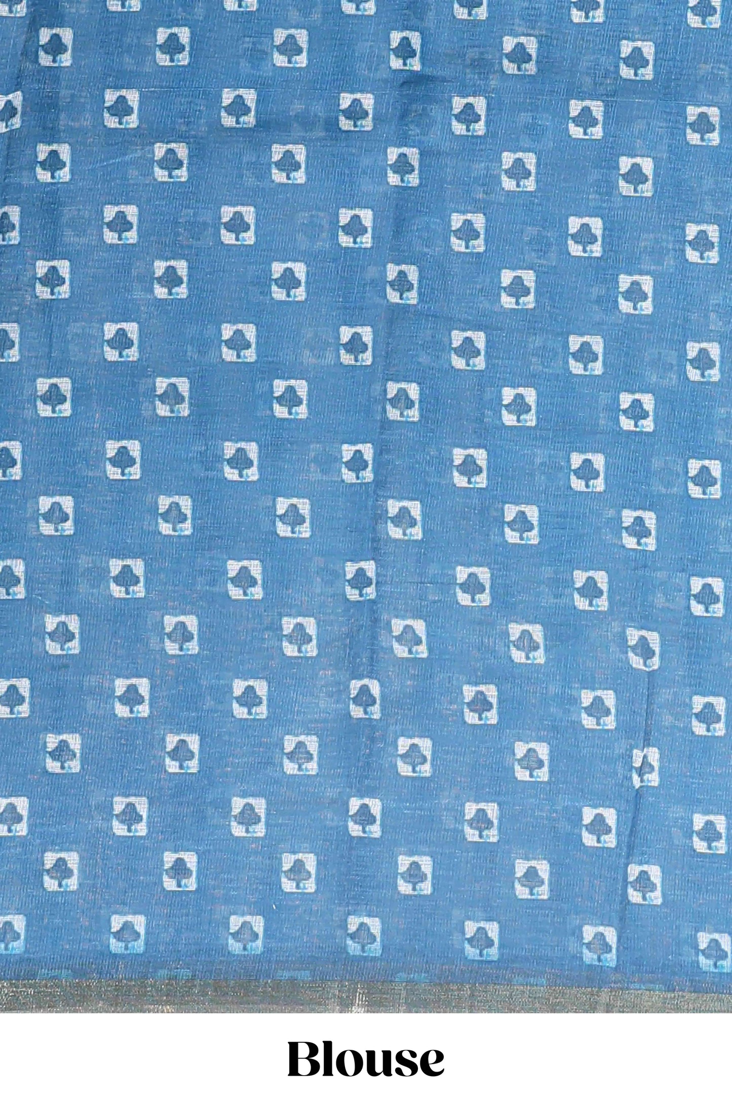 Turquoise blue striped shibori print linen cotton saree with self zari border and printed pallu