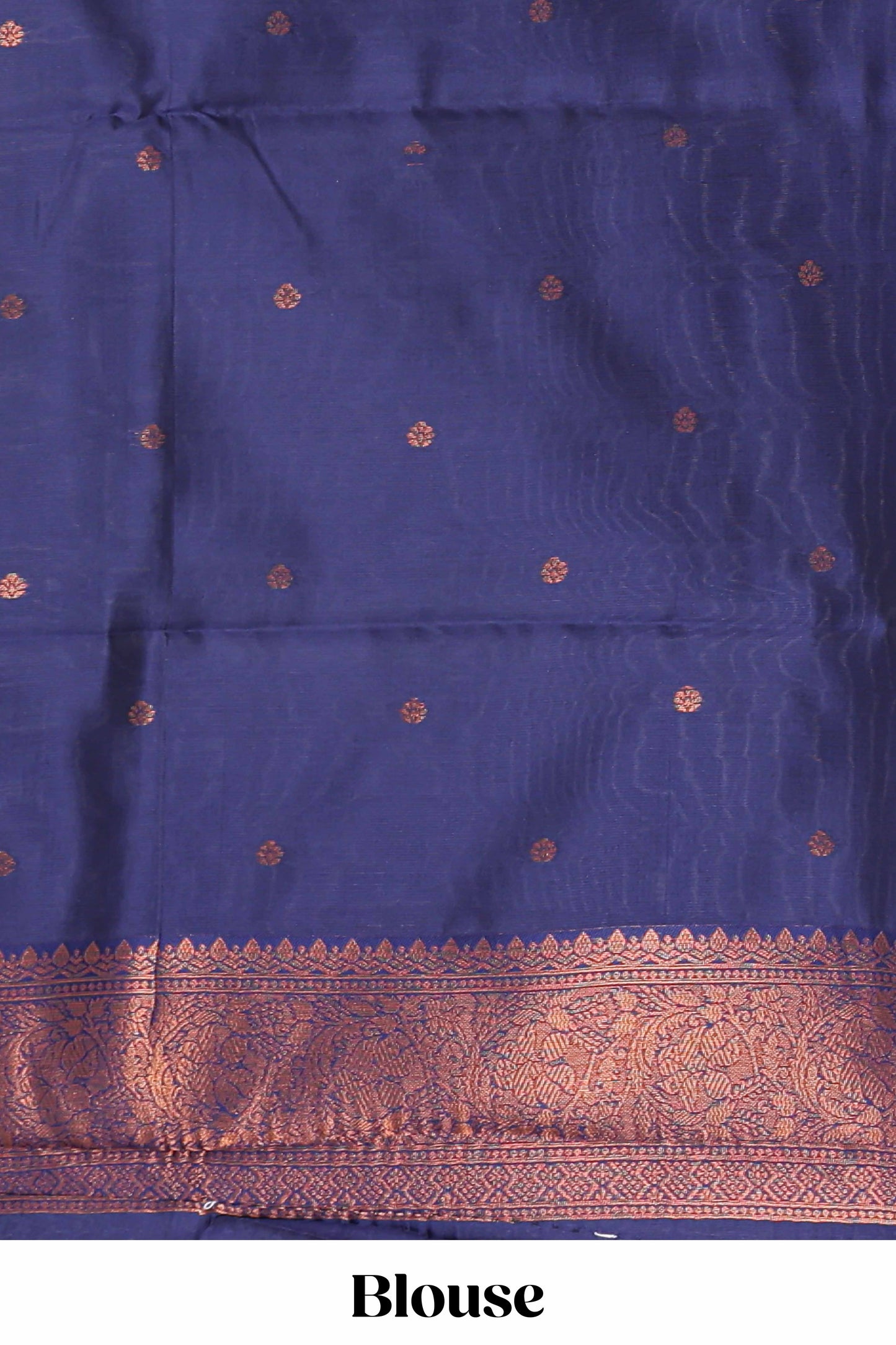 Red chevron zari design litchi silk saree with contrast zari design border and contrast blouse