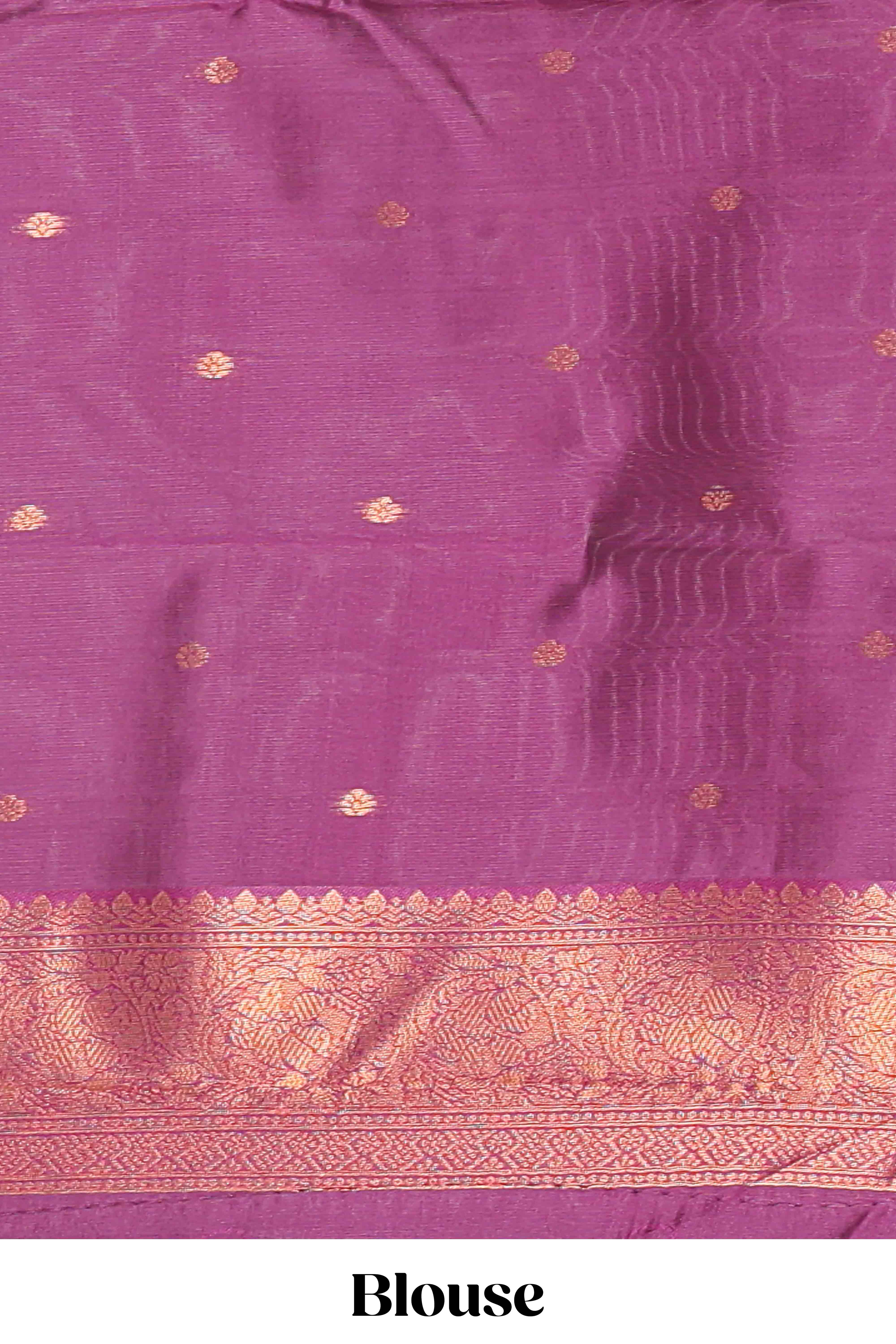 Baby blue chevron zari design litchi silk saree with contrast zari design border and contrast blouse