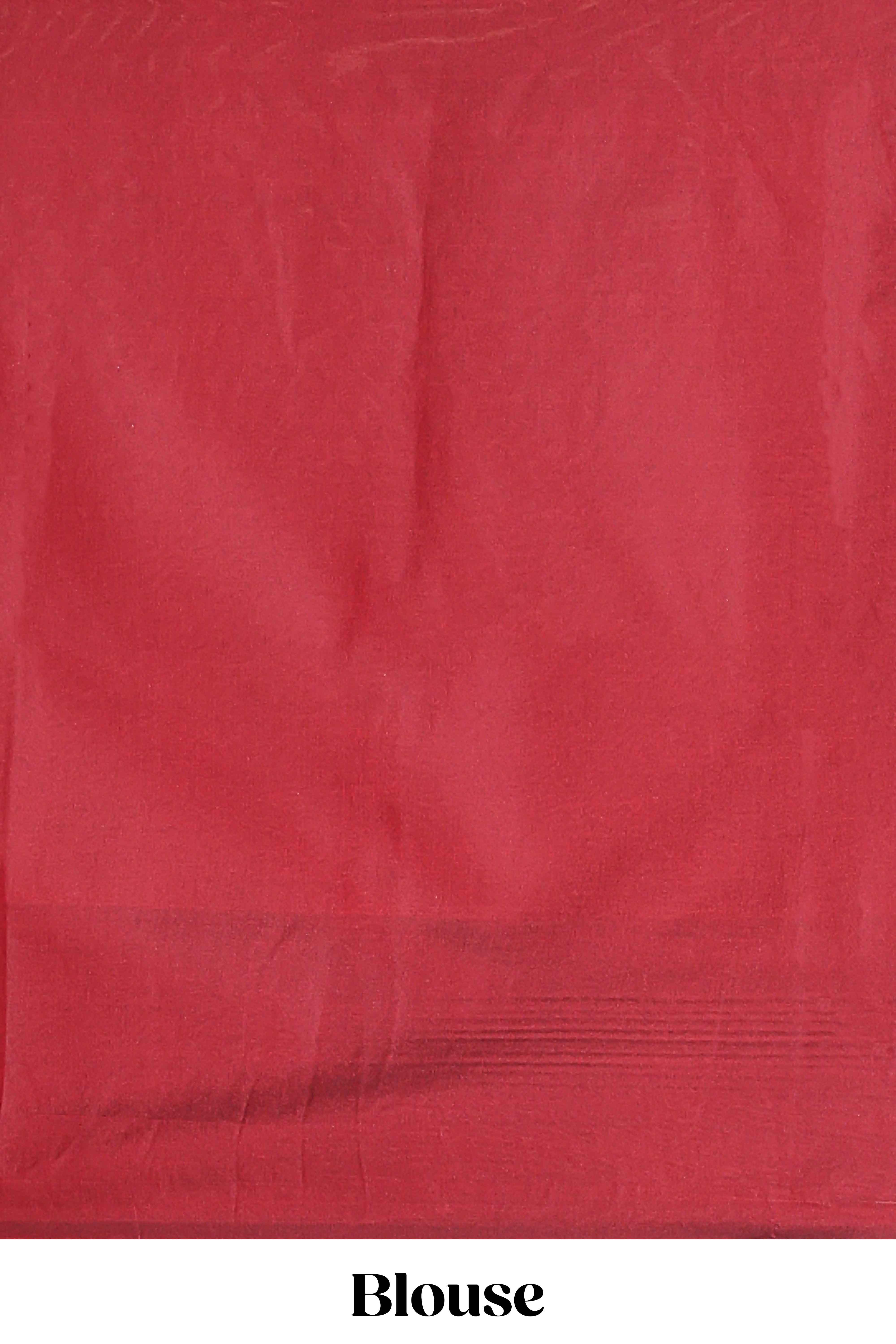 Orange striped floral zari design litchi silk saree with contrast zari design border and plain blouse