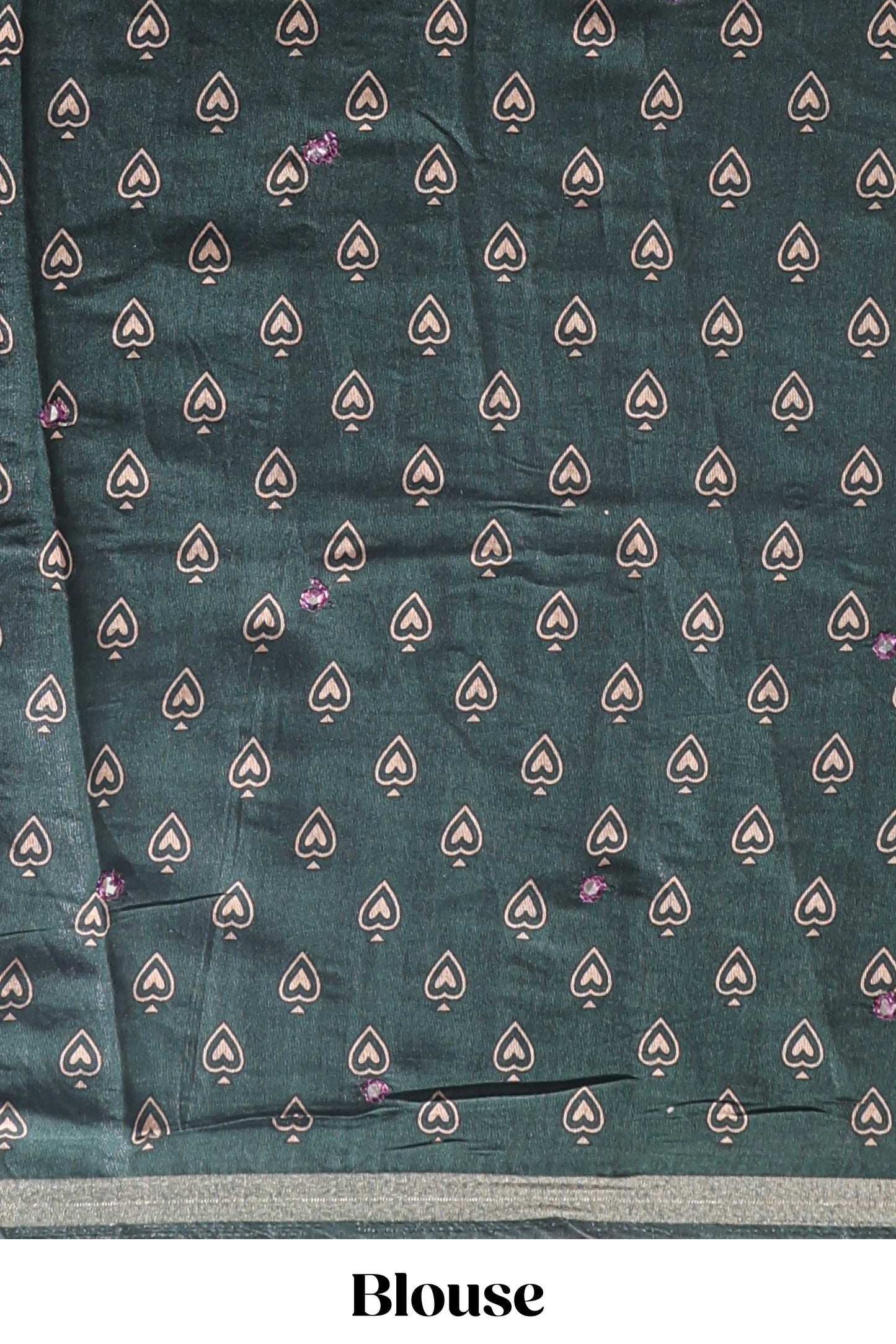 Purple marsh mellow saree featuring mirror embroidery, contrast floral printed border & blouse
