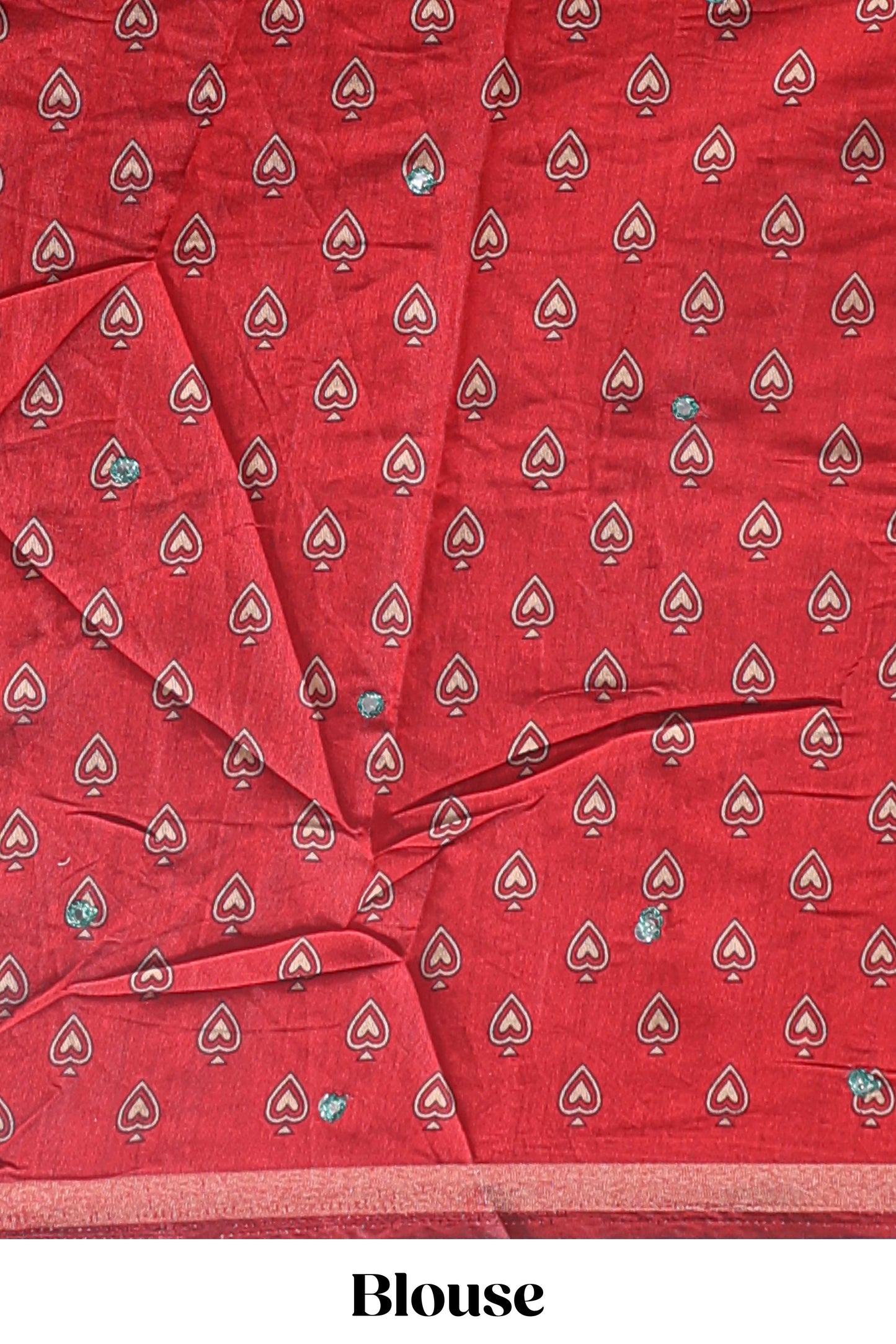 Green marsh mellow saree featuring mirror embroidery, contrast floral printed border & blouse
