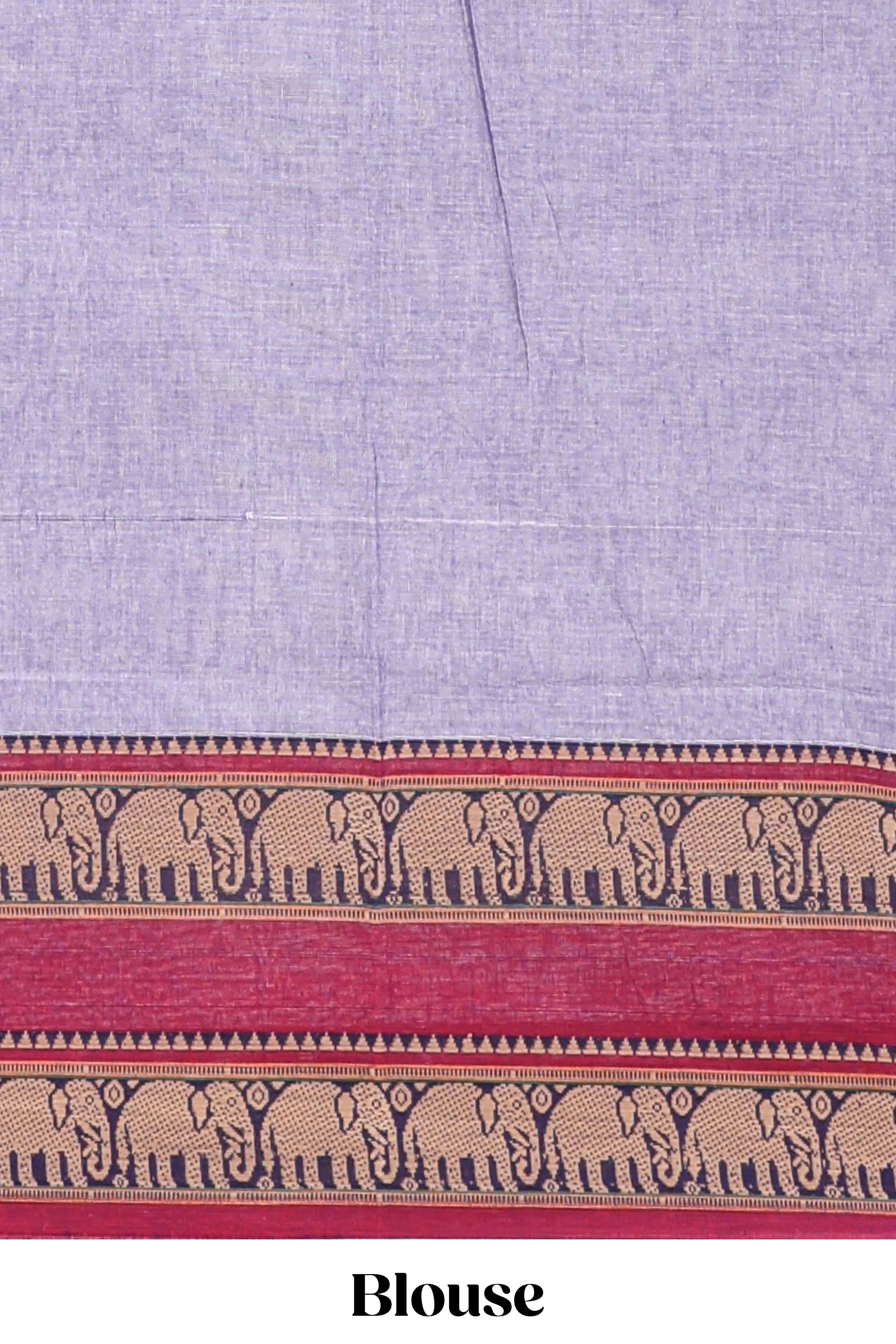Lavender plain narayanapet cotton saree with contrast bentex border and matching blouse