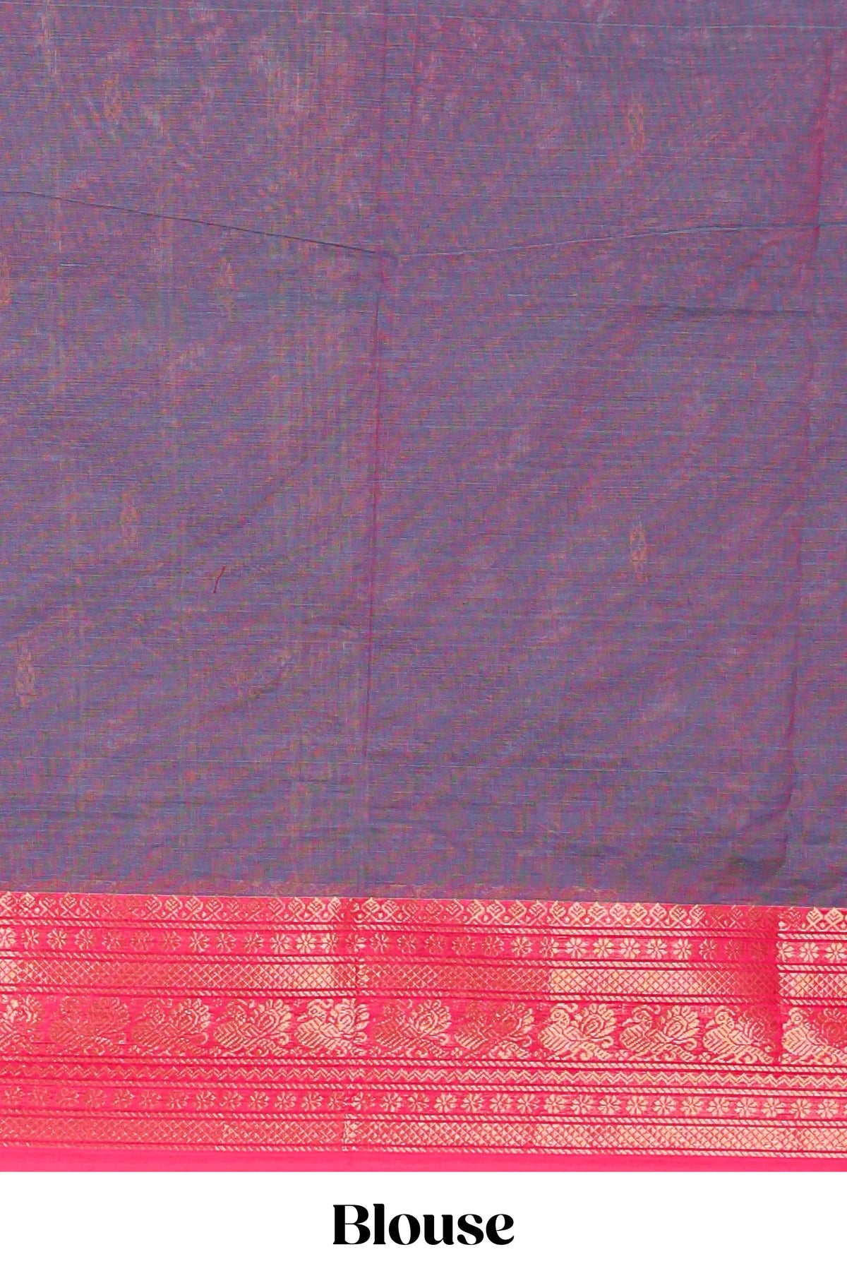 Purple Butta designed narayanapet cotton saree with contrast zari border and matching blouse