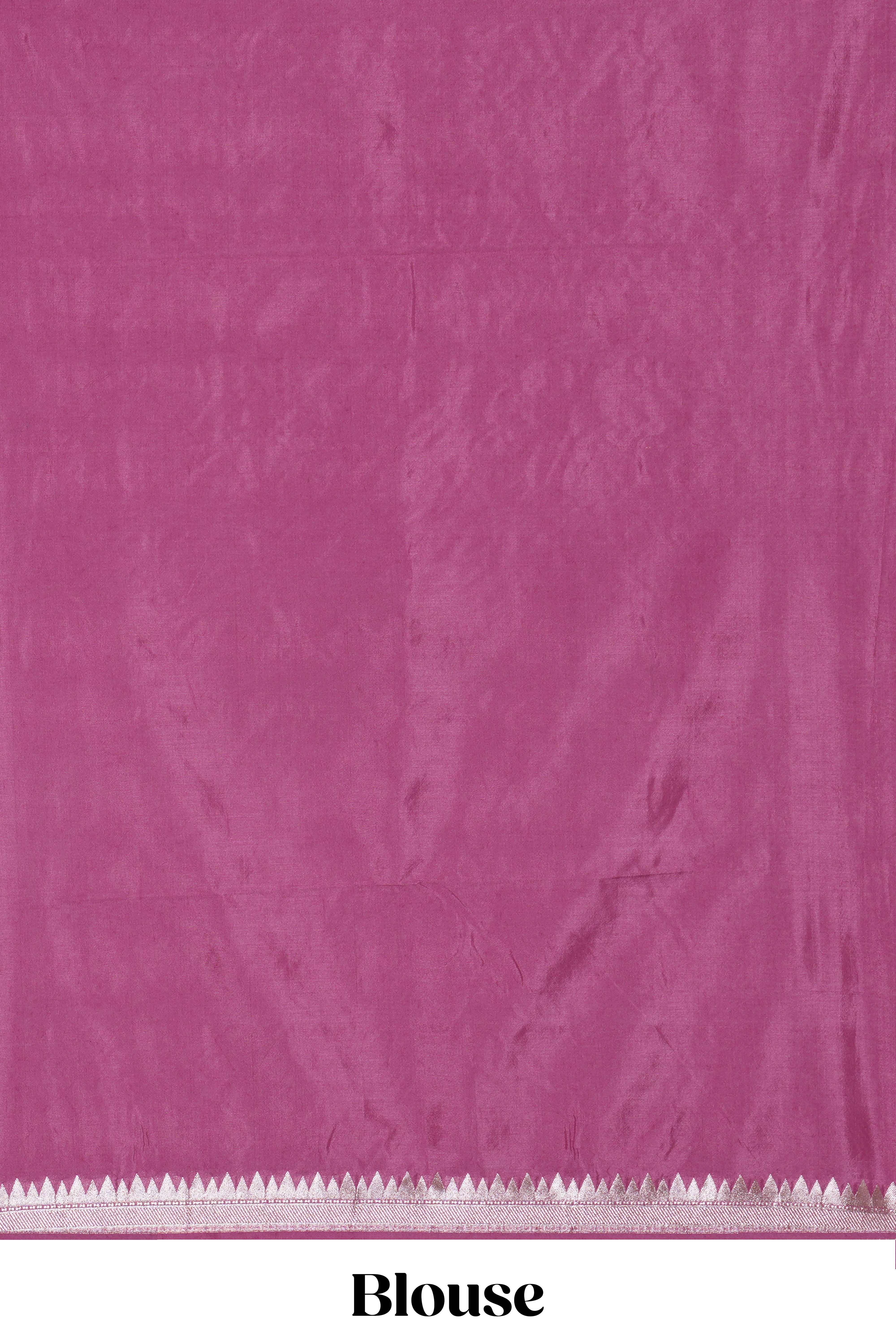 Raspeberry striped zari design banarasi silk saree with self border and matching blouse