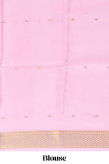 Green zari motifs design pure mysore silk saree with contrast border and zari motifs blouse