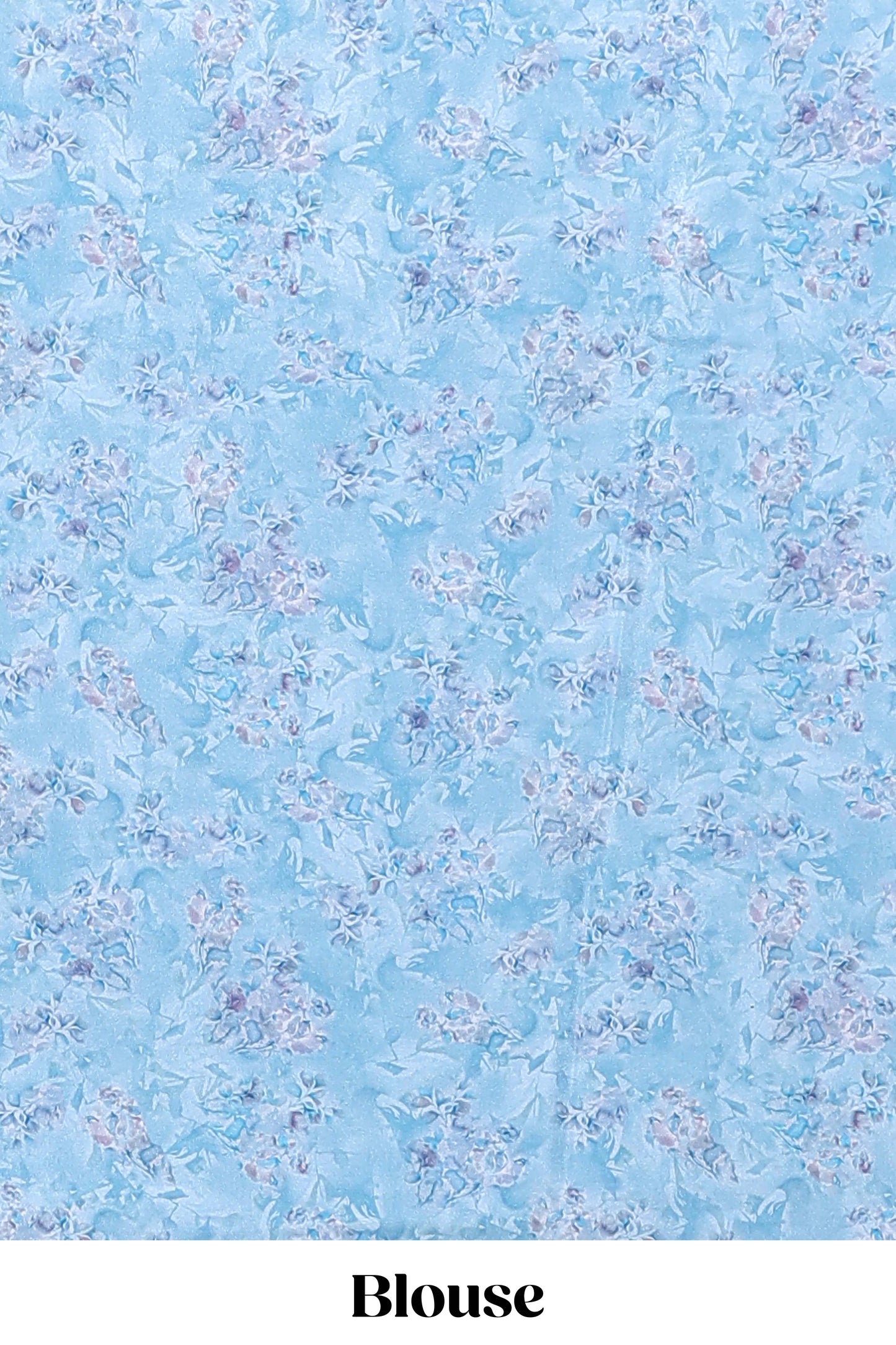 Borderless blue floral design art mysore silk saree with matching floral printed blouse